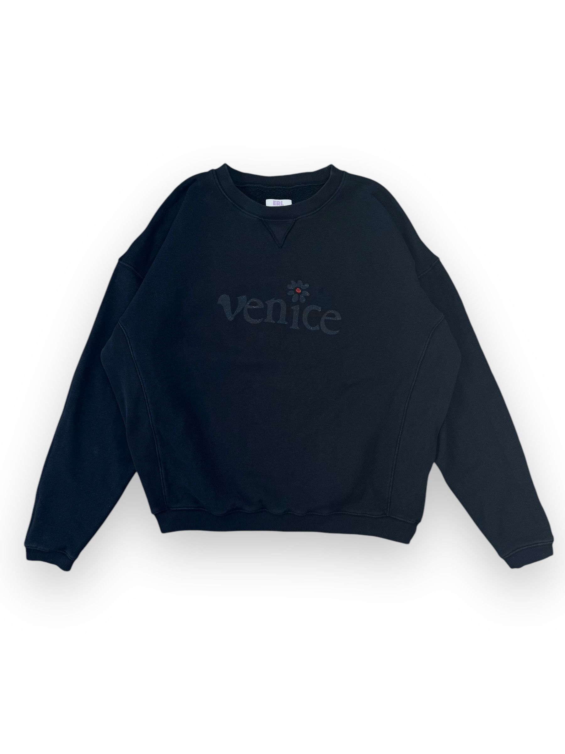 ERL Venice Be Nice Boxy Distressed Crewneck Sweatshirt Size US S / EU 44-46 / 1 - 1 Thumbnail