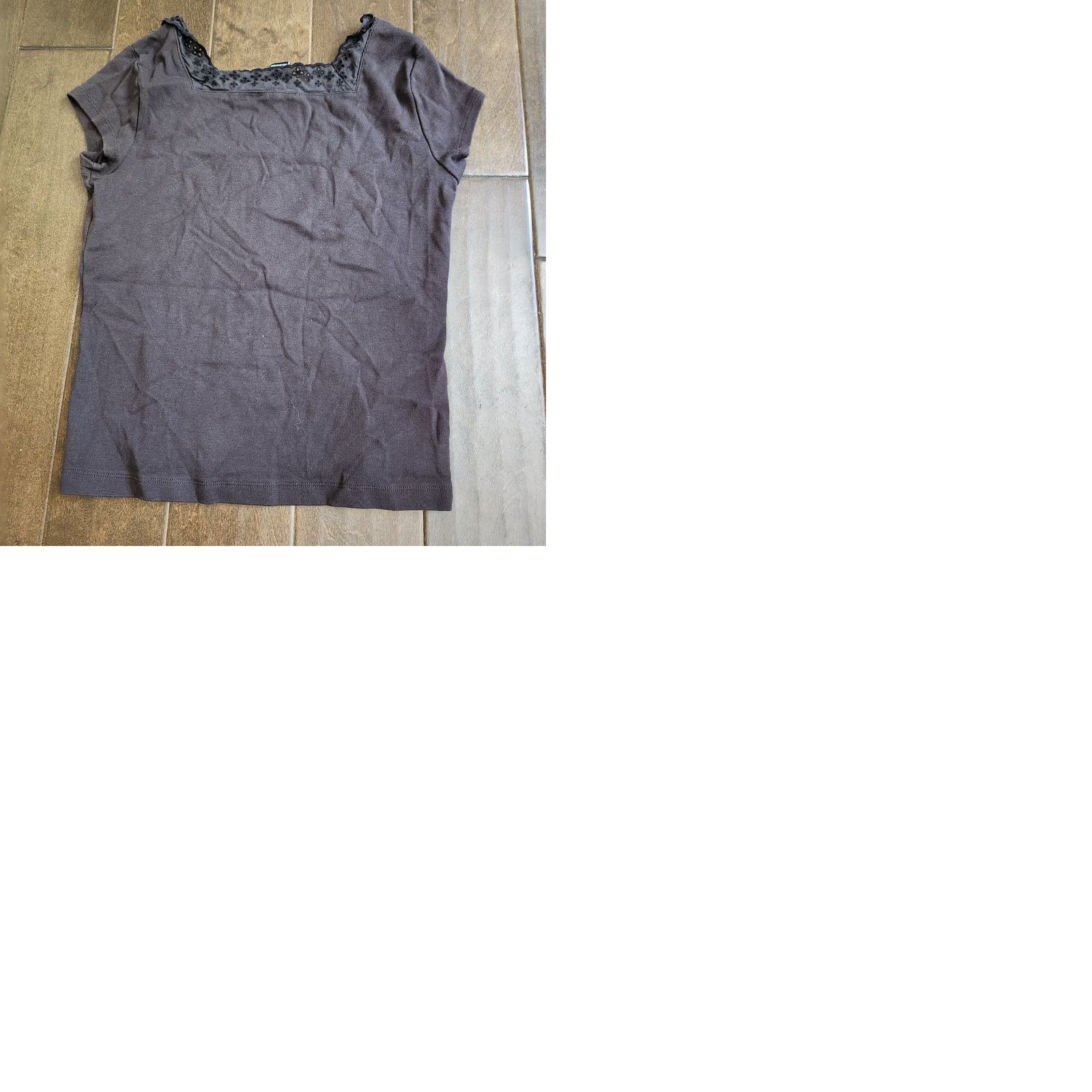 Joe Browns Browns Carole Little Short Sleeve Top - Shirt M Juniors Brown Women Regular 100% Cotton Solid All Seasons Lightweight Casual Business Travel - Adults? Size M / US 6-8 / IT 42-44 - 9 Thumbnail