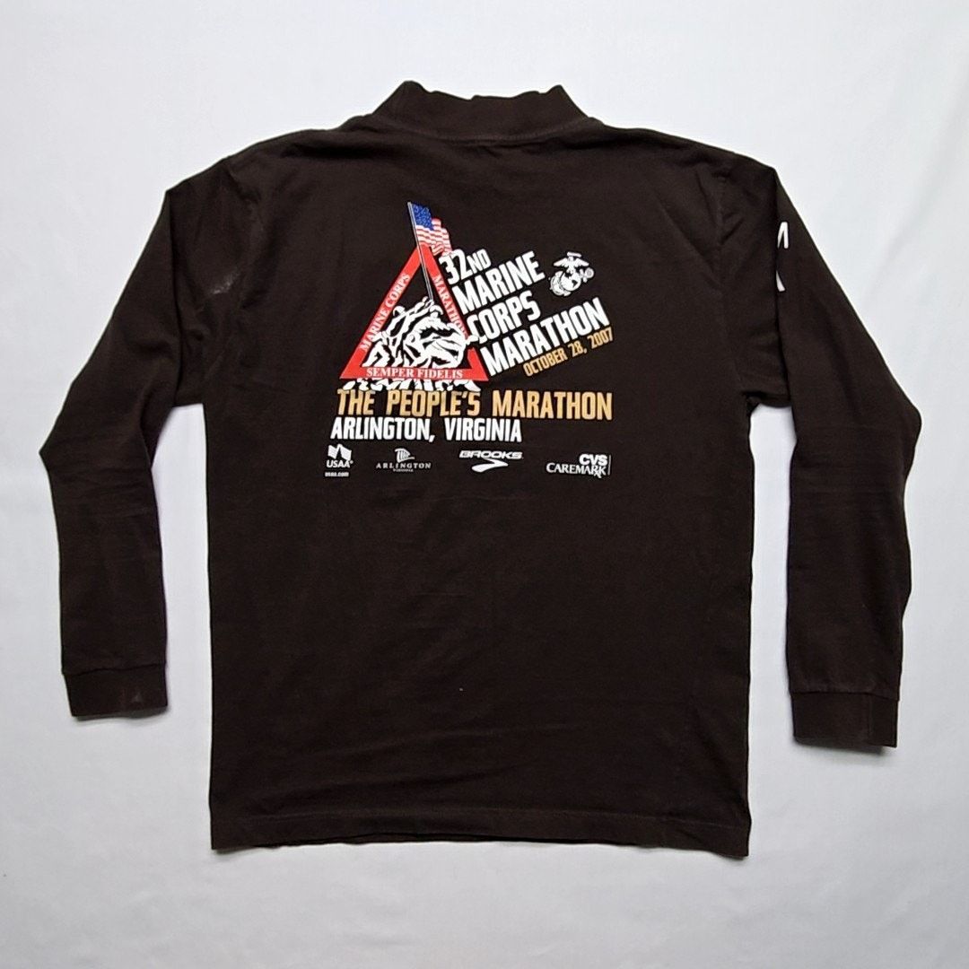 Other Marine Corps Marathon Brown Long Sleeve Embroidered M Tee Size US M / EU 48-50 / 2 - 7 Thumbnail