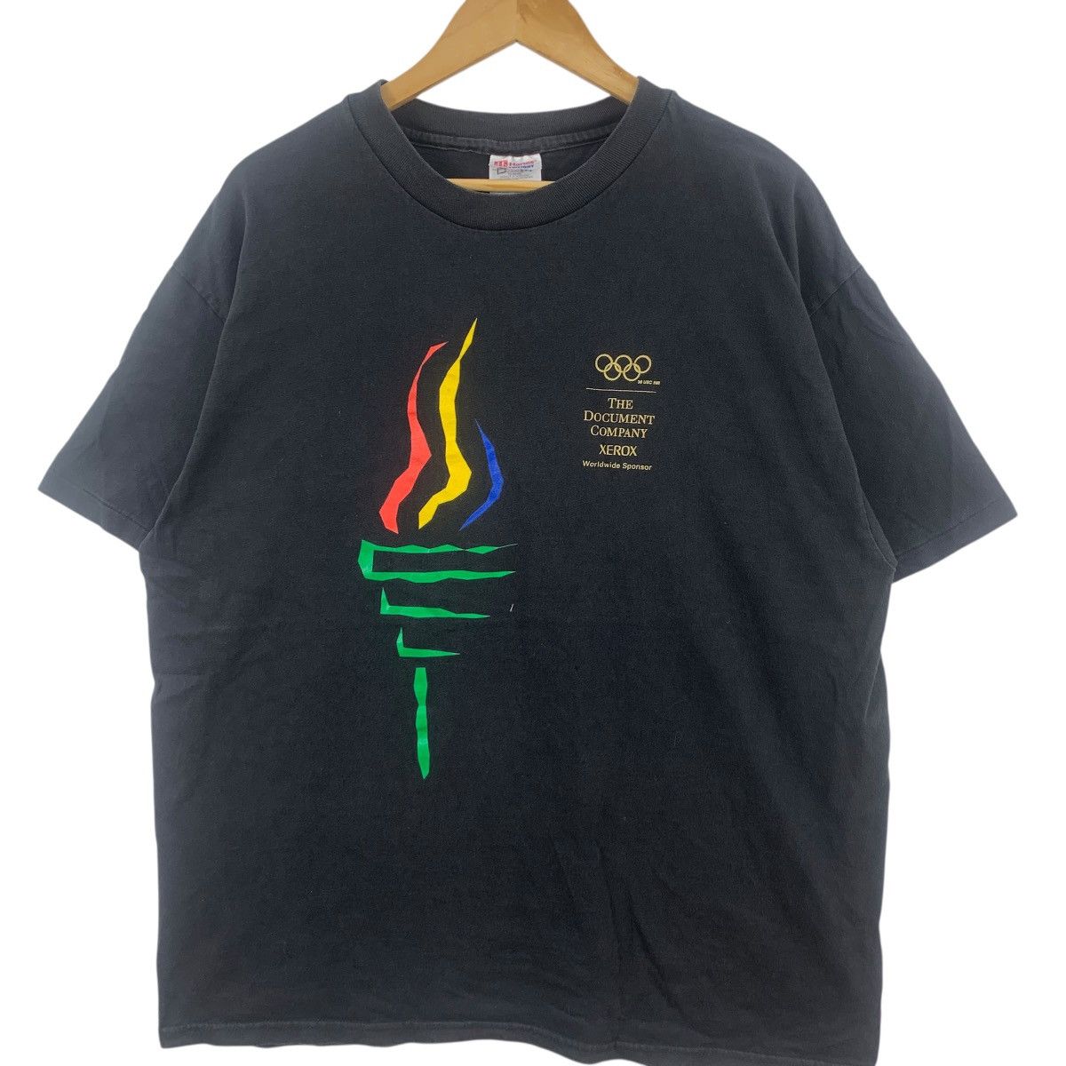 Vintage Vintage 90’ XEROX OLYMPIC SPONSOR Tech Tee Shirt Top Size US XL / EU 56 / 4 - 5 Thumbnail