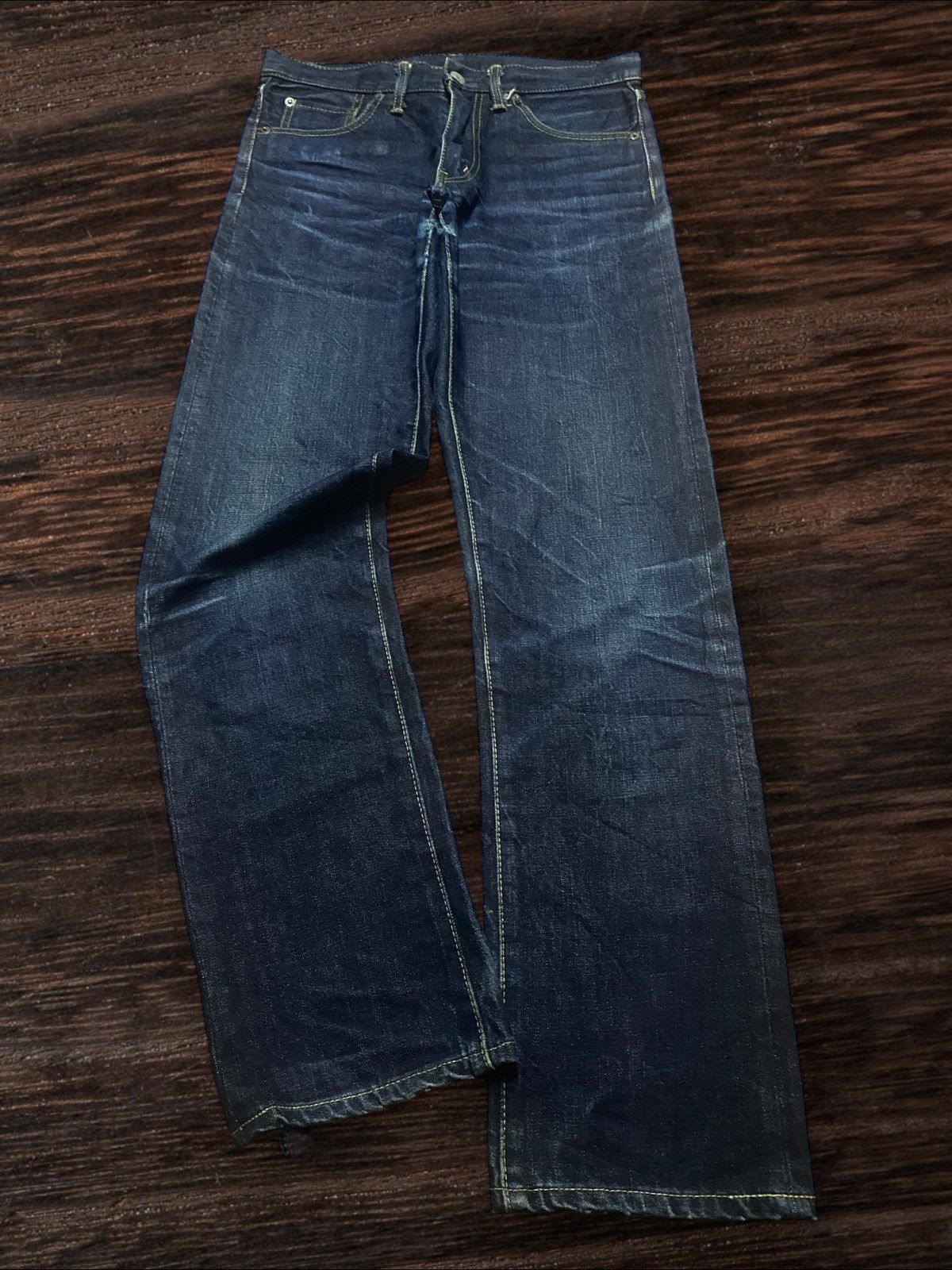Burgus Plus Vintage Japanese Brand Burgus Blue Straight Fit Jeans Size US 30 / EU 46 - 1 Thumbnail