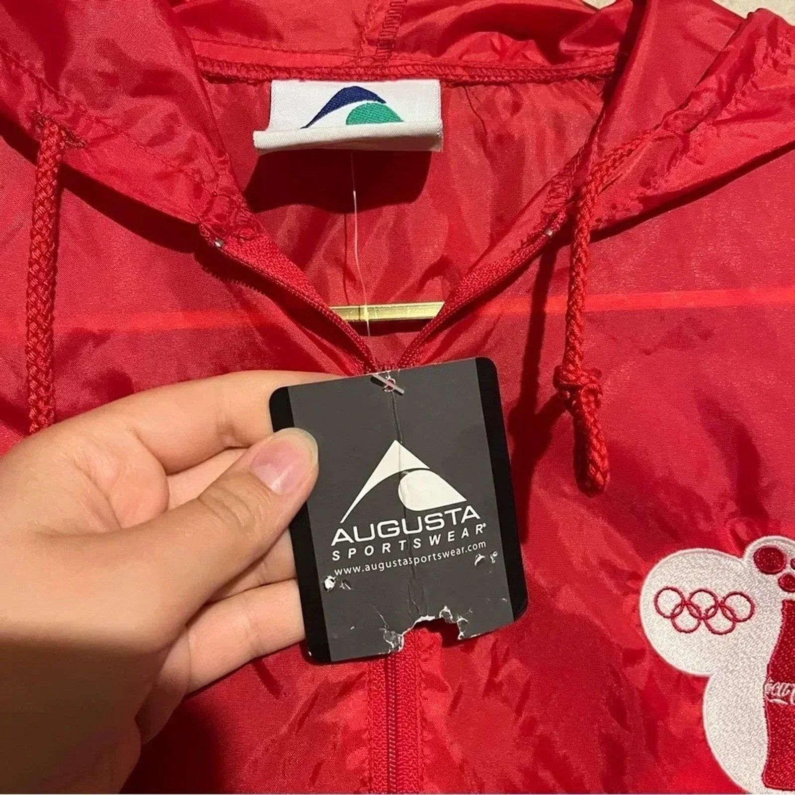 Augusta Sportswear 2012 London Olympics NWT Coca Cola Sz L 1/4 Zip Windbreaker Size L / US 10 / IT 46 - 5 Thumbnail