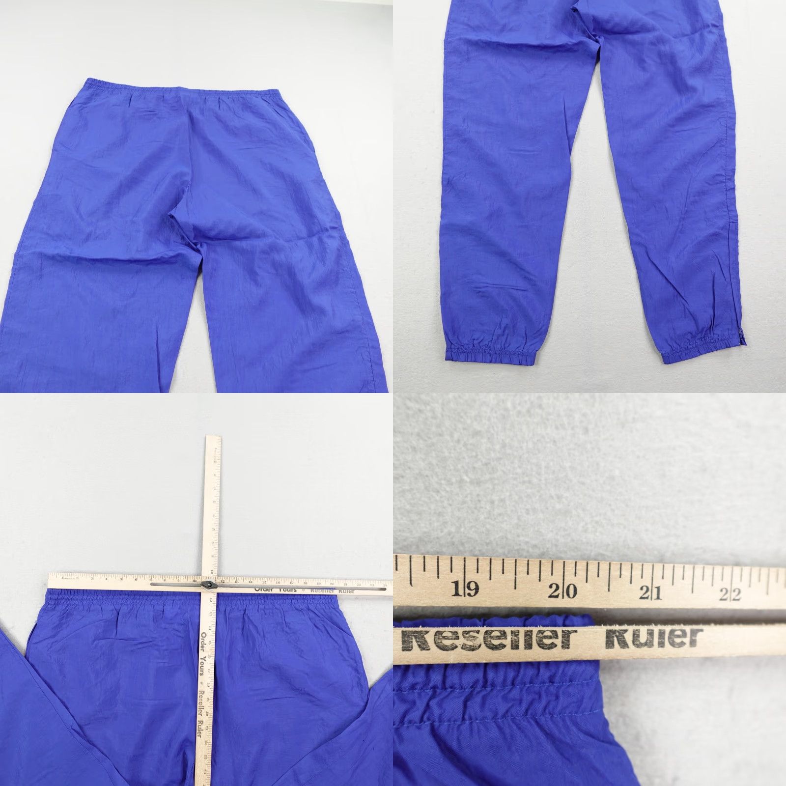 Reebok VINTAGE Reebok Pants Mens XL Track Windbreaker Ankle Zip 90s Blue UK/US Shaft 40in Waist Mens Size US 36 / EU 52 - 8 Thumbnail