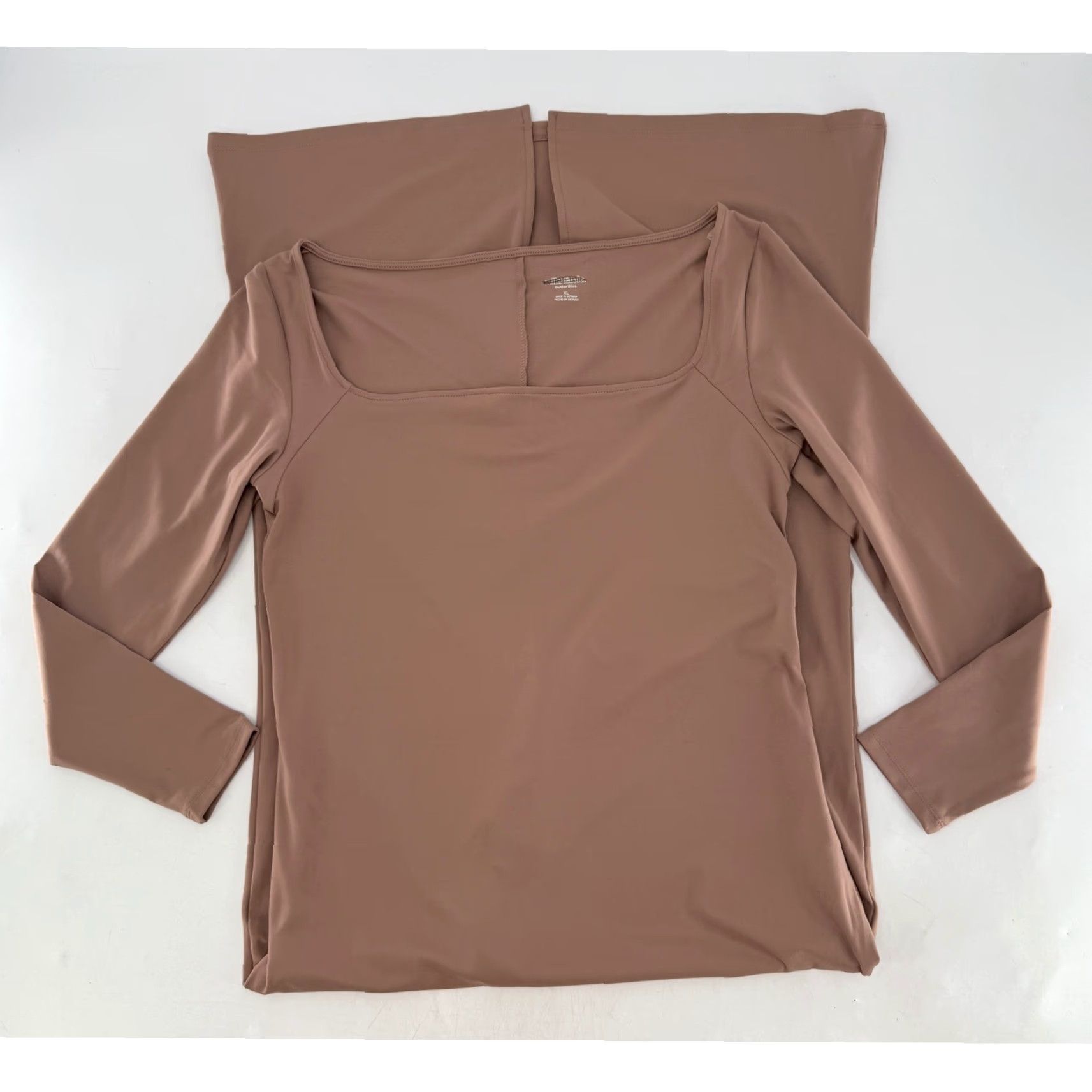 Vintage VINTAGE? no. Wild Fable Brown Long Sleeve Square Neck Bodycon Maxi Dress XL Boho Size XL / US 12-14 / IT 48-50 - 4 Thumbnail