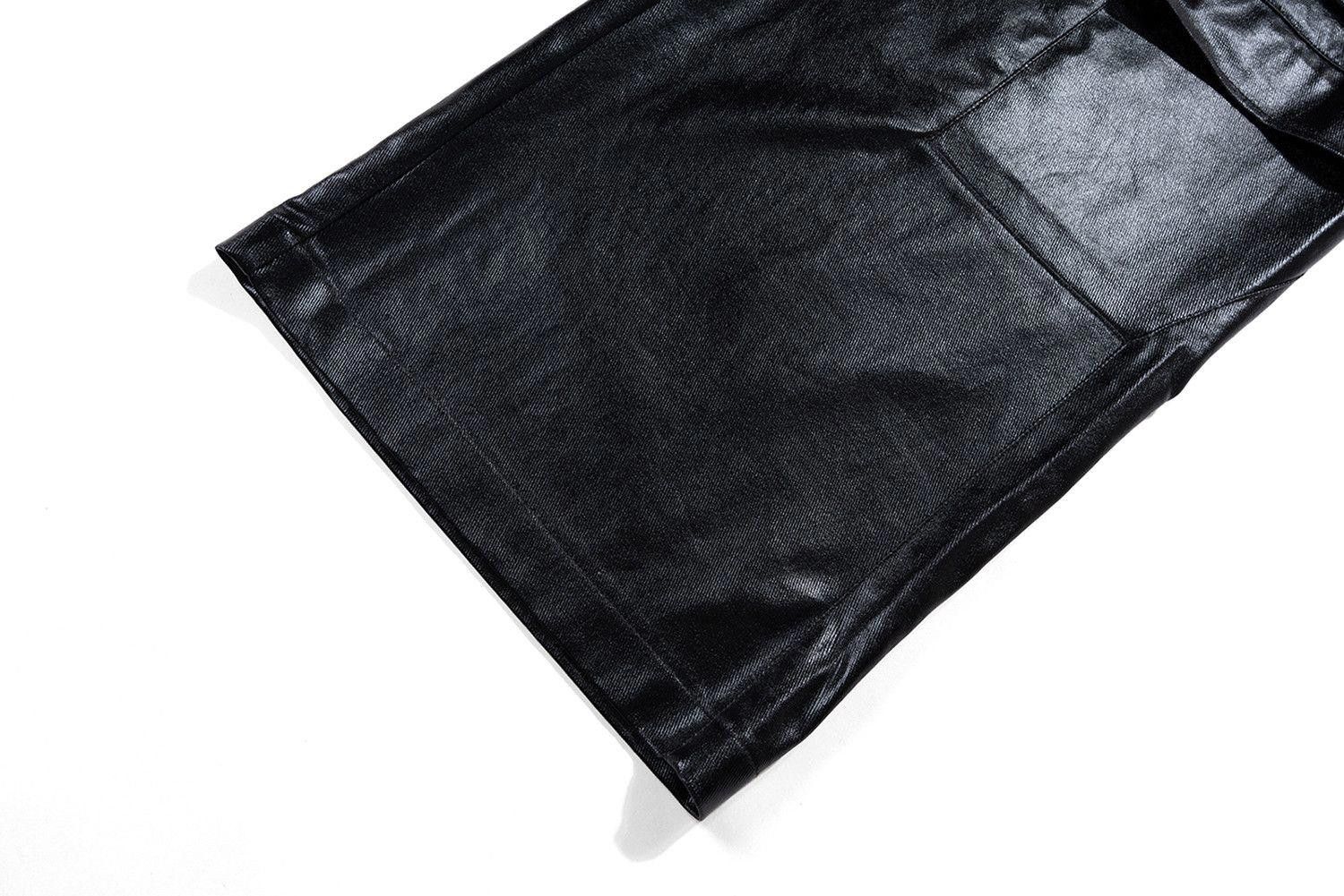 Japanese Brand Leather Pants Hombre Baggy Wide Leg Drawstring Size US 32 / EU 48 - 9 Thumbnail