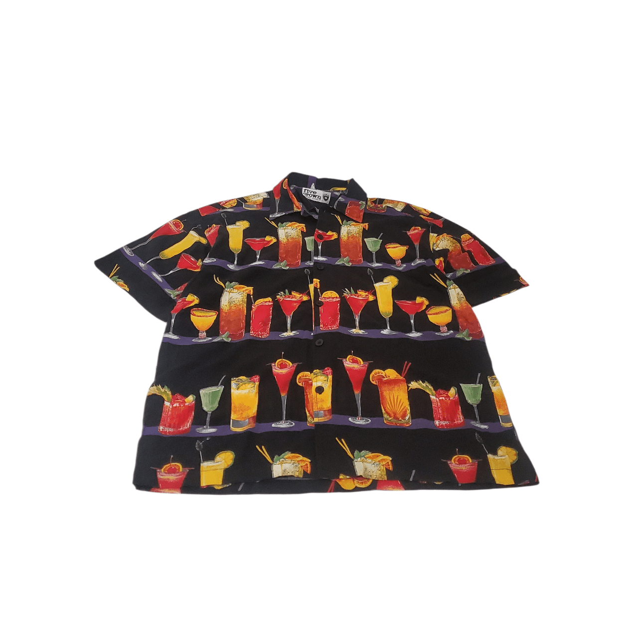 Vintage Y2K Cocktail All Over Print Button Up Shirt Size US M / EU 48-50 / 2 - 1 Thumbnail