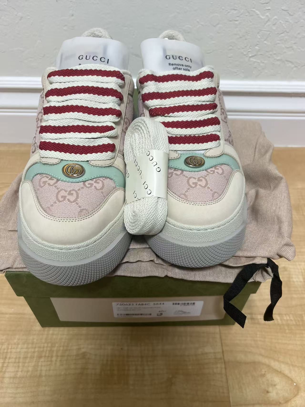 Gucci Gucci Screener GG Monogram Beige Pink (Women's) Size US 10.5 / IT 40.5 - 1 Thumbnail