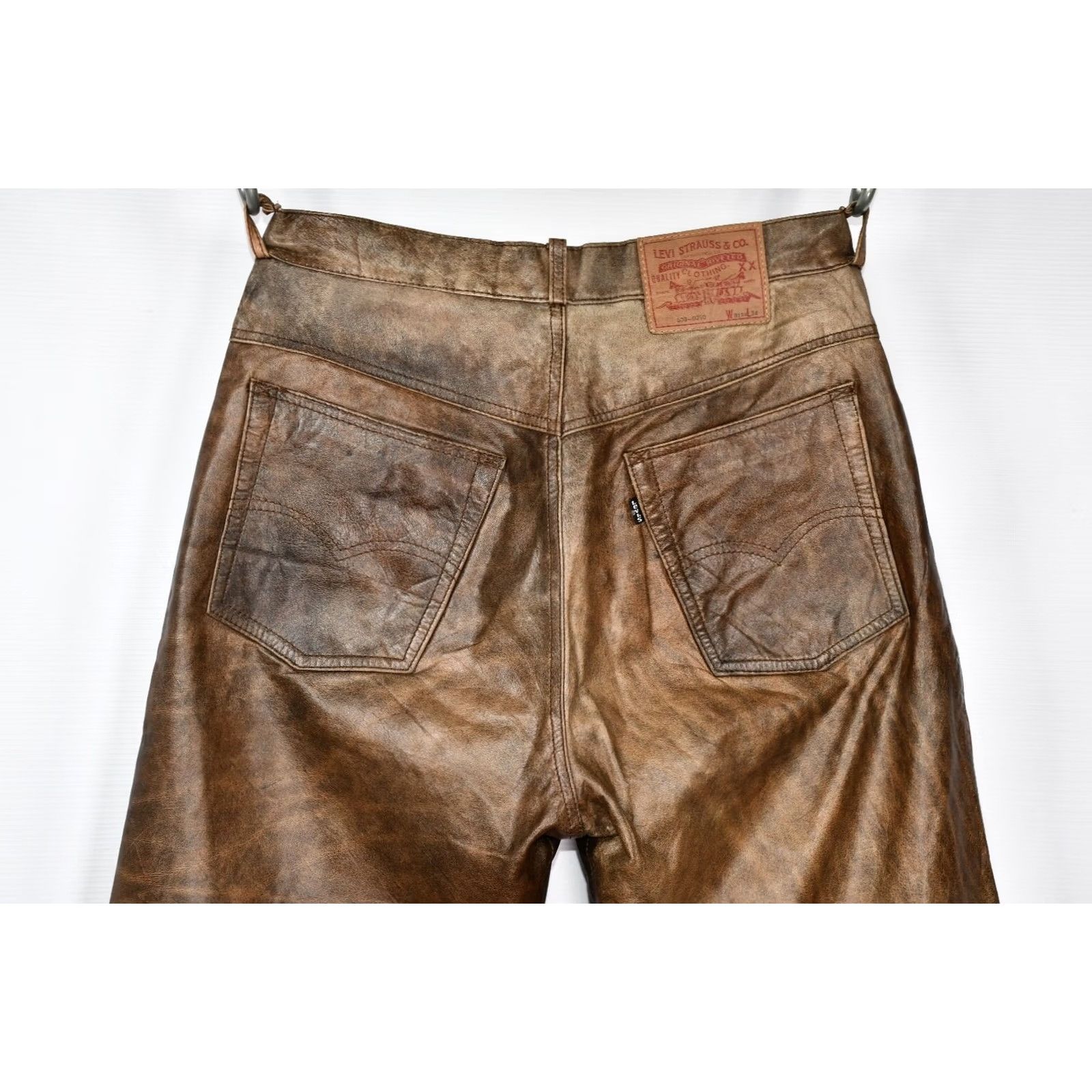 Levi's Vintage Levi’S 503-9320 Real Leather Brown Made Korea Mens Pants size W31 L34 Size US 31 - 5 Thumbnail