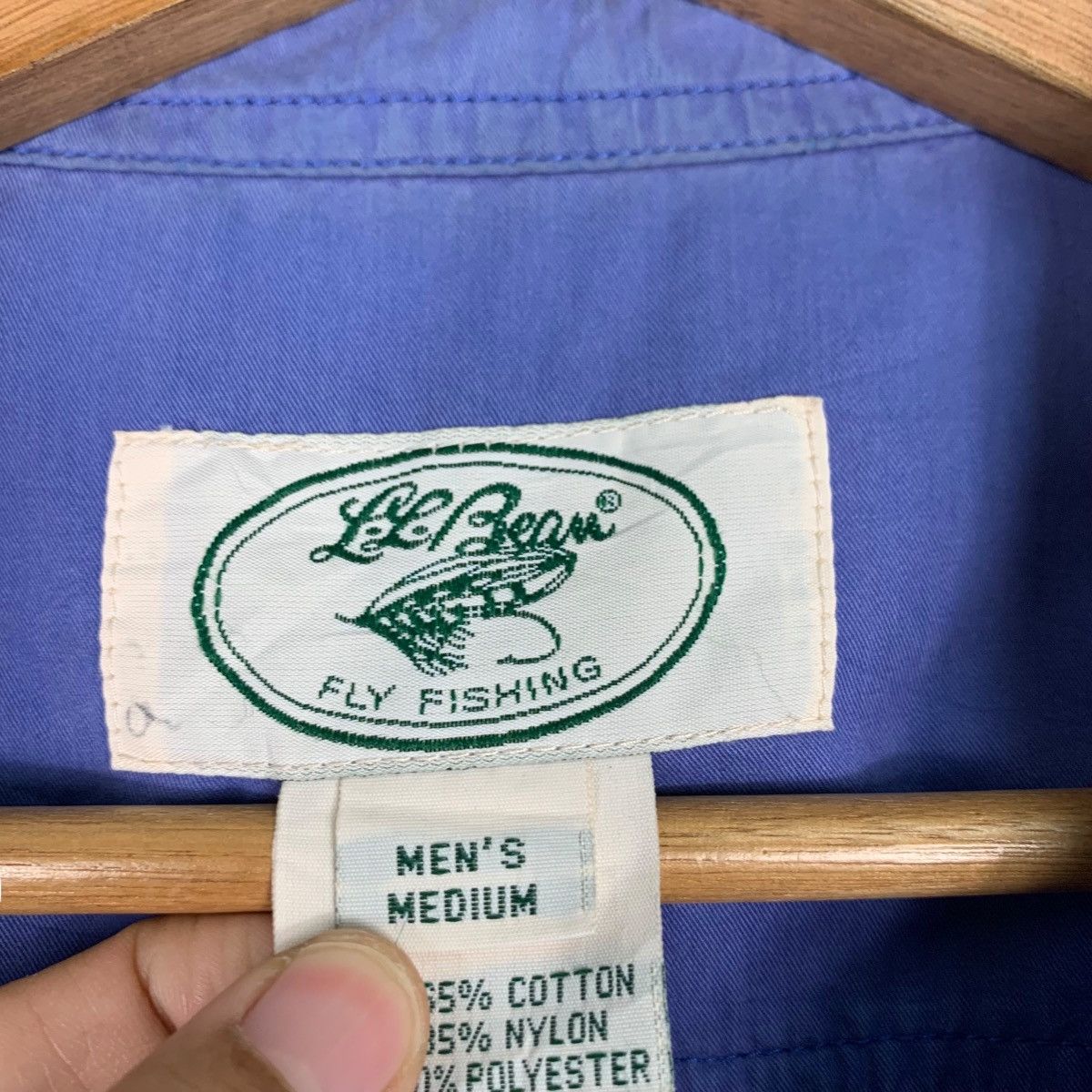 L.L. Bean L.L BEAN Blue Flannel / Button Up Shirt #0155-C8 Size US M / EU 48-50 / 2 - 16 Thumbnail