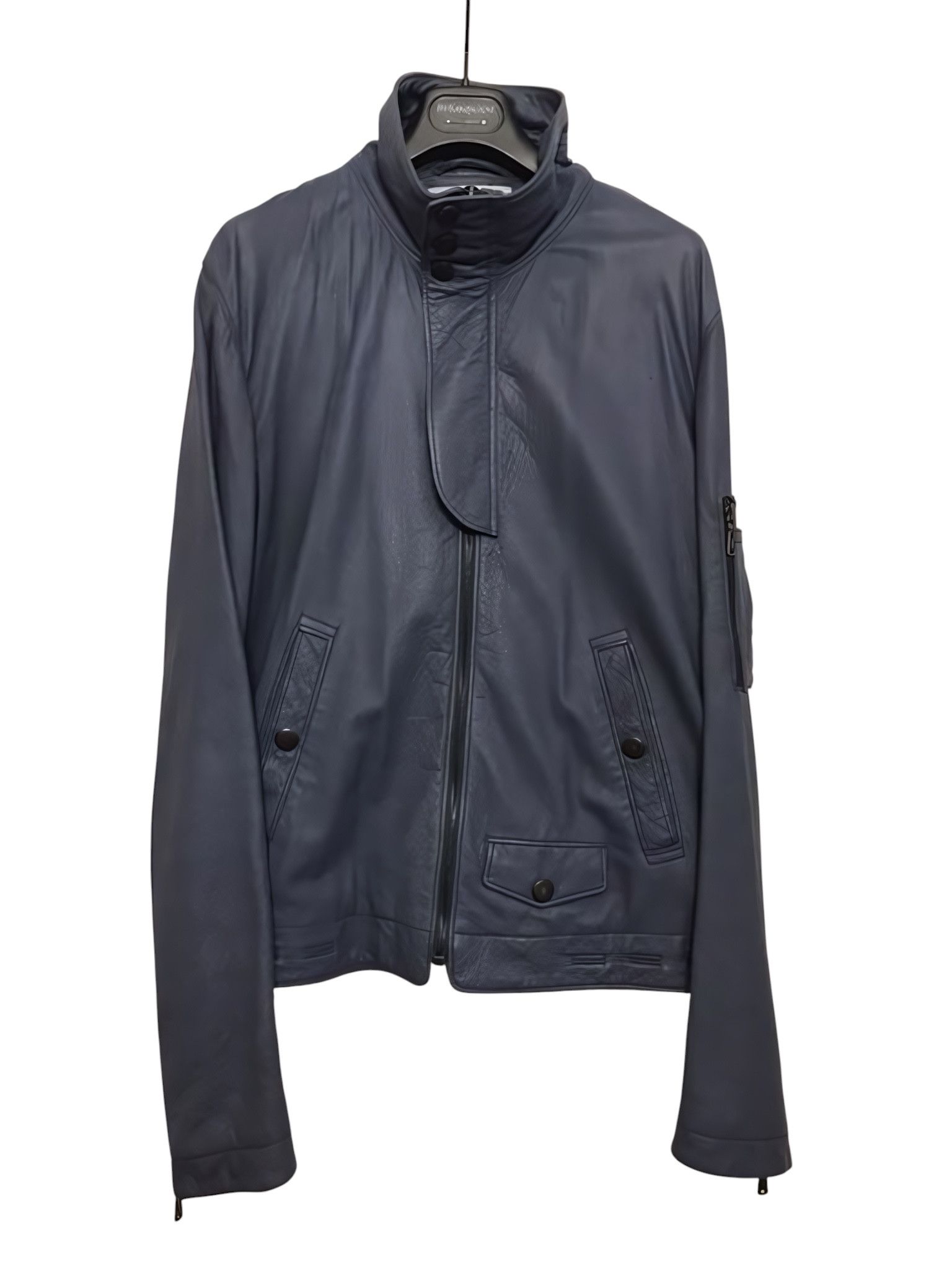 YSL BY STEFANO PILATI LAMBSKIN LEATHER JACKET