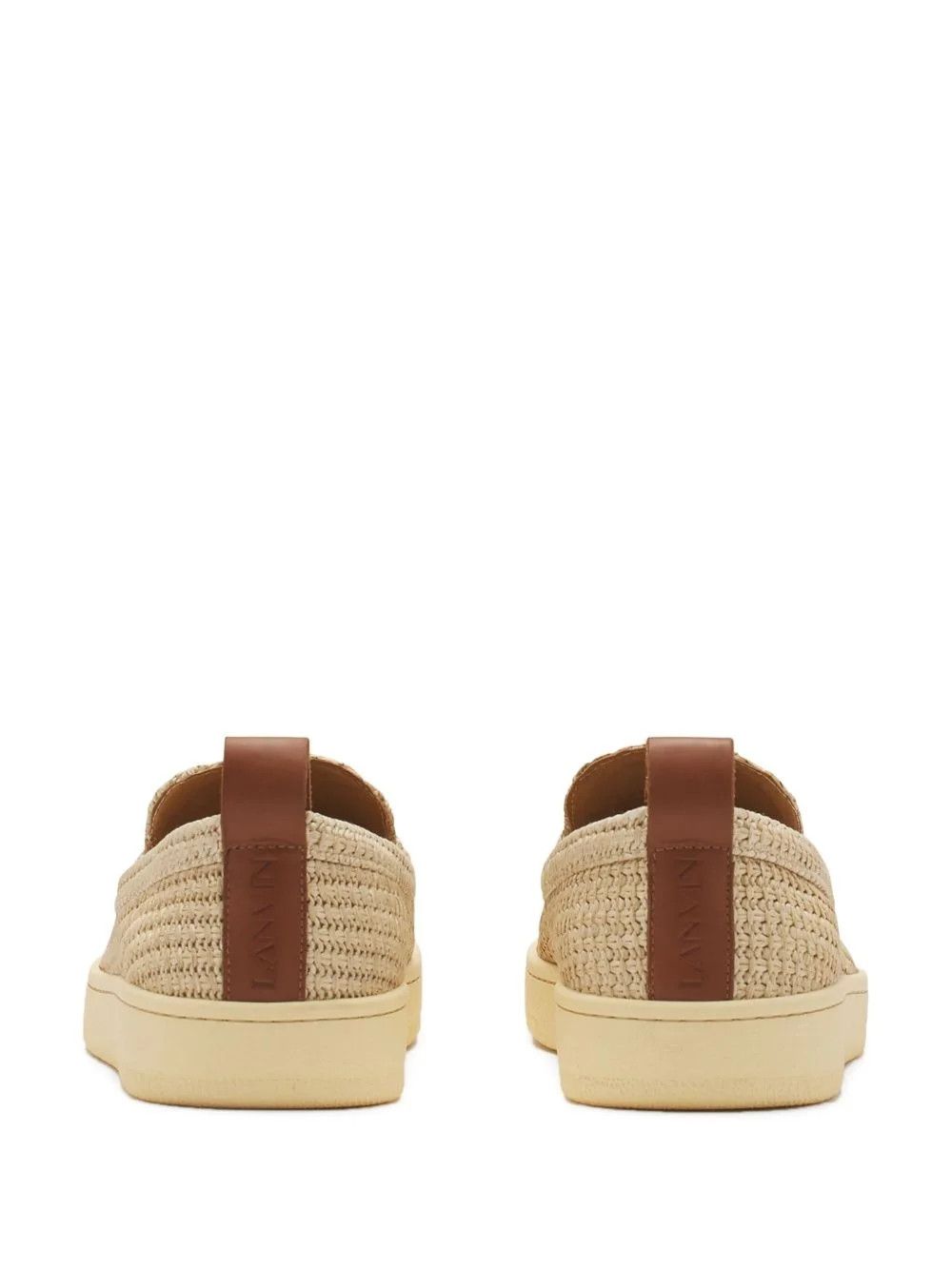 Lanvin os11x0226 Raffia Loafers In Beige Size US 13 / EU 46 - 3 Thumbnail
