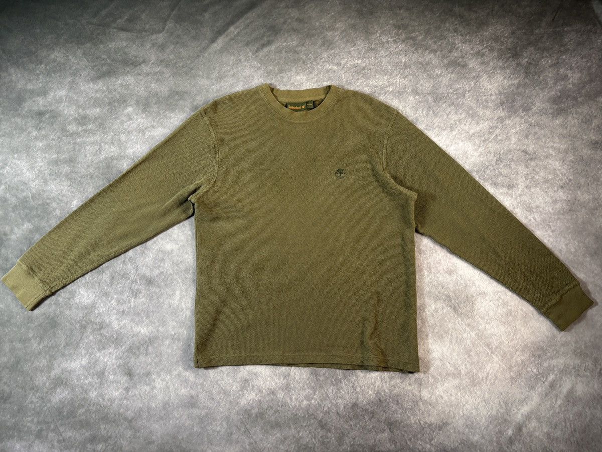 Timberland × Vintage VIntage Timberland Thermal Longsleeve Ribbed Waffle 90s Y2K Size US S / EU 44-46 / 1 - 9 Thumbnail