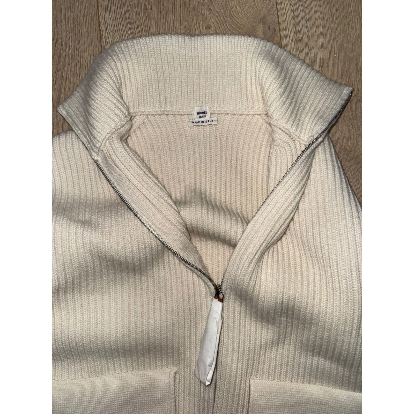 Hermes Zip Up Zipper Cardigan Sweater Wool Knit Jacket 38 Size XS / US 0-2 / IT 36-38 - 15 Thumbnail