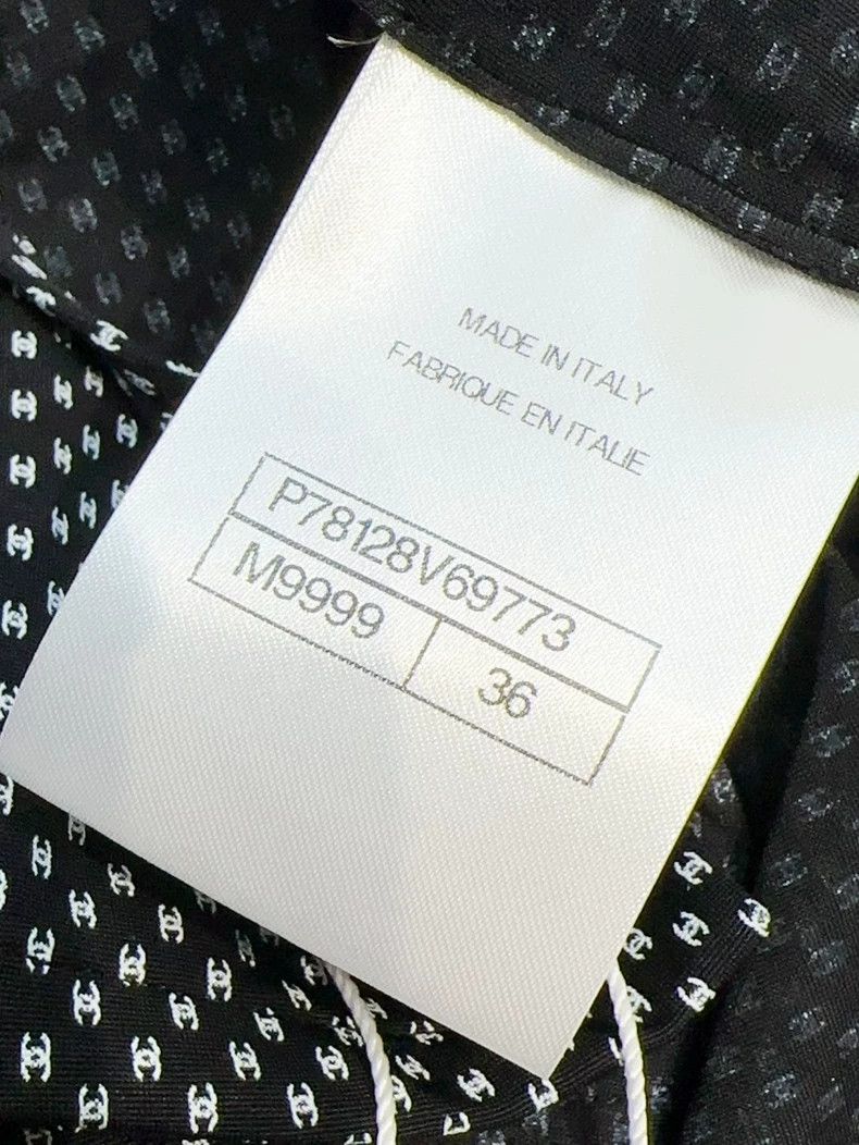 Chanel Chanel 24B autumn and winter preview black full logo print Size XS / US 0-2 / IT 36-38 - 6 Thumbnail