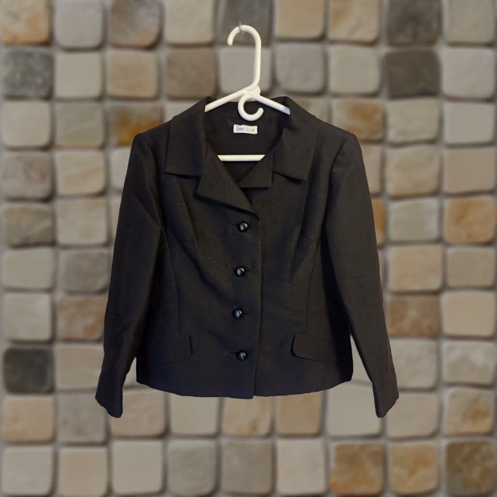 Vintage VINTAGE 60s Bonwit Teller Black Jacket Blazer Sz M Couture MS Size 32" / US 10 / IT 46 - 1 Thumbnail