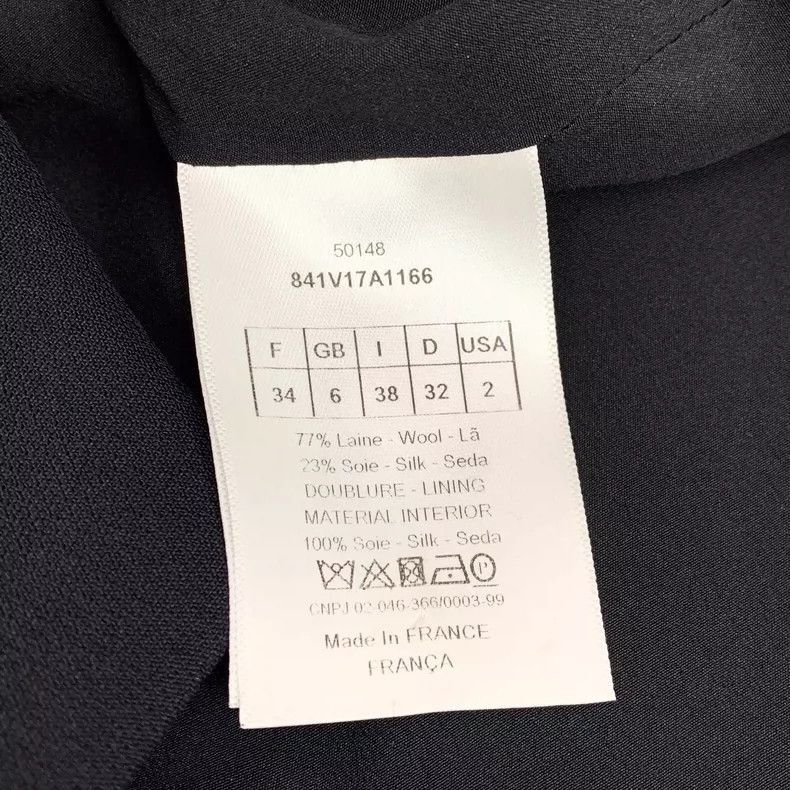 Dior Christian Dior Black Wool Long Sleeve Blazer-2505 Size XXS / US 00 / IT 34 - 6 Thumbnail