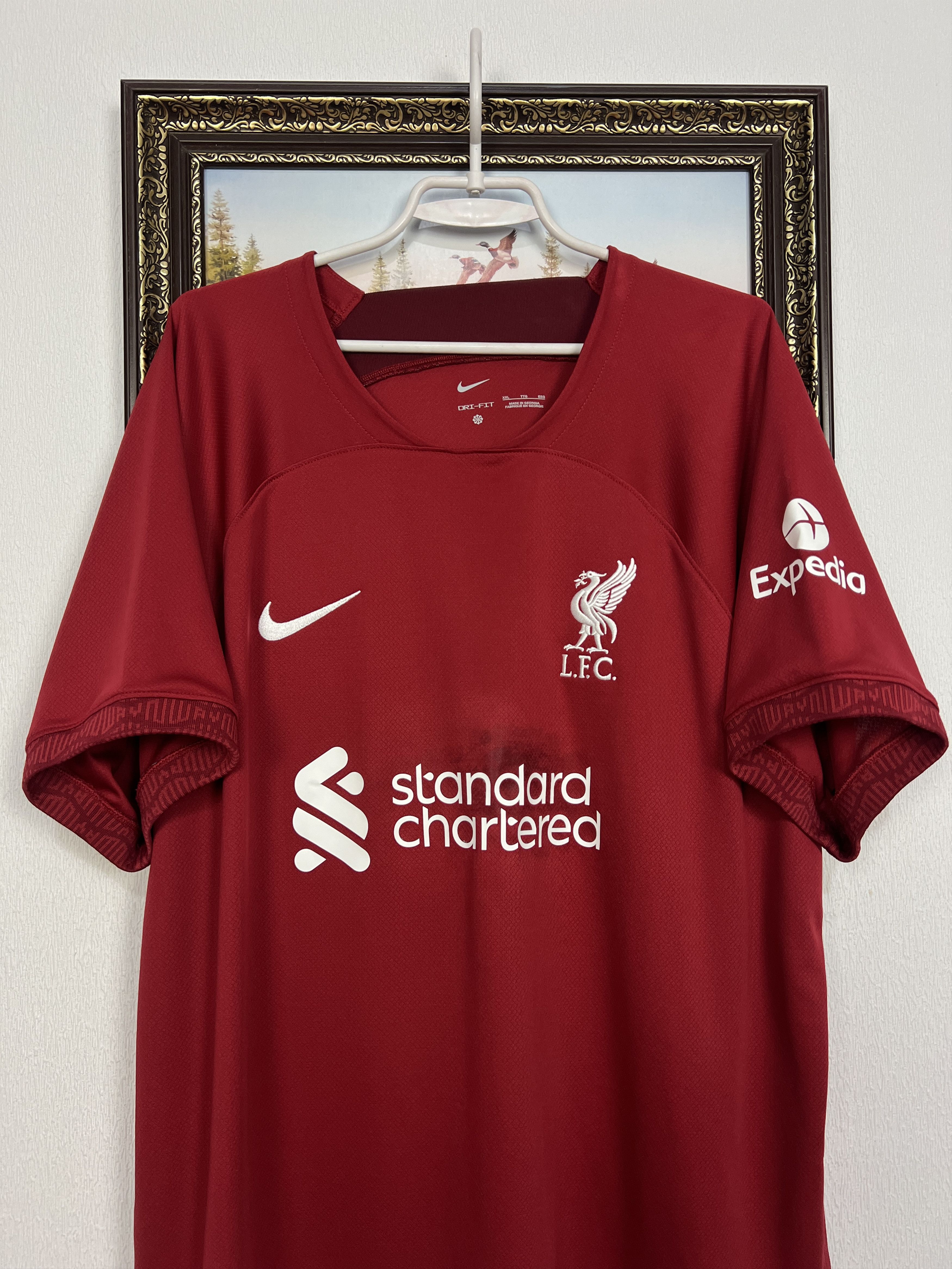 Nike Liverpool Home football shirt 2022 Soccer Nike Jersey Trikot Size US XXL / EU 58 / 5 - 2 Thumbnail