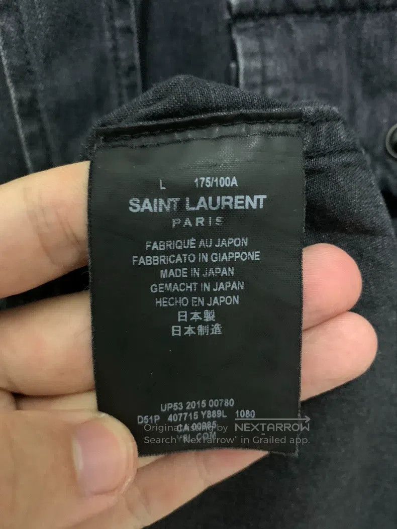 Saint Laurent Paris Saint Laurent Paris Carbon Black Double Pocket Cat-Eye扣But Size US L / EU 52-54 / 3 - 4 Thumbnail