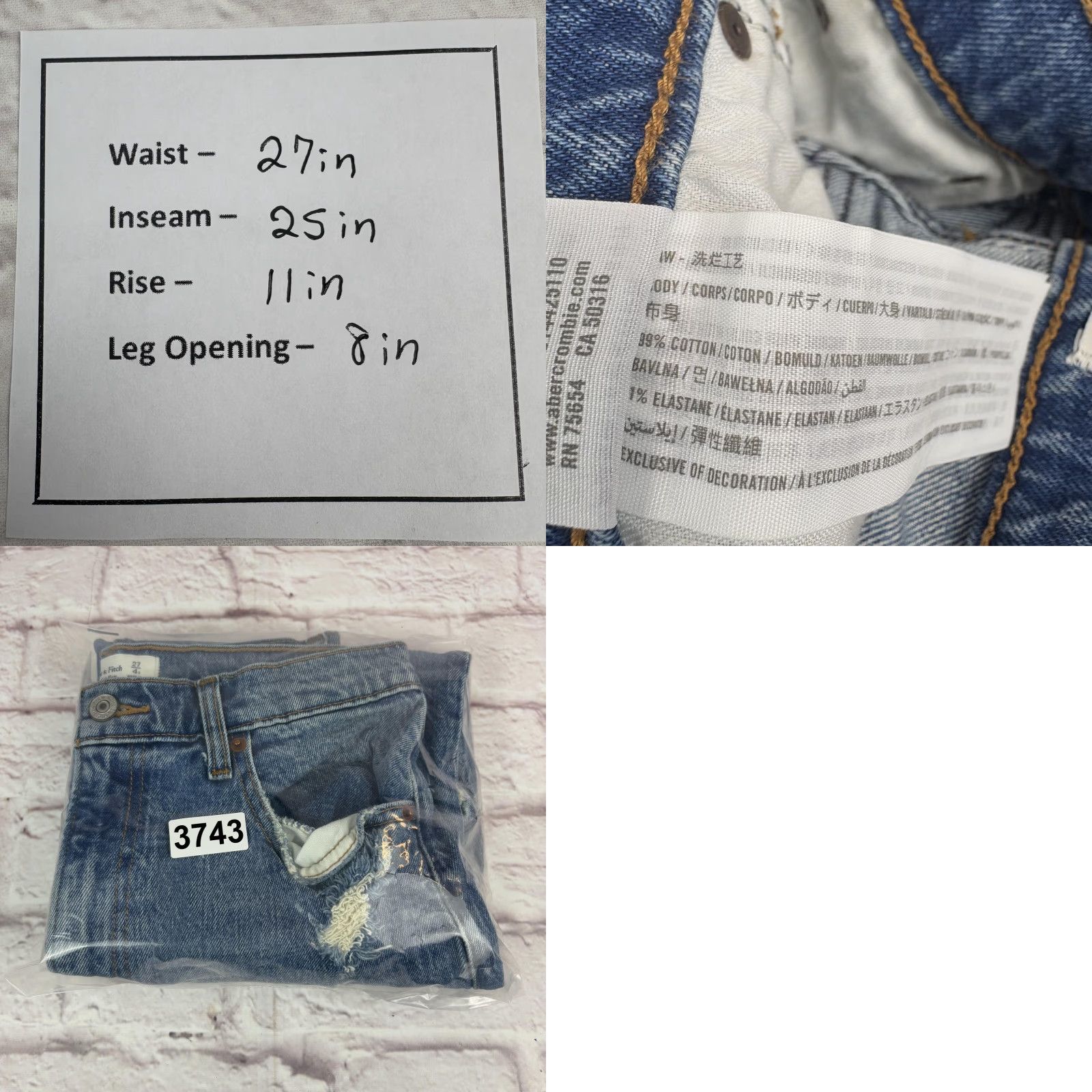 Abercrombie & Fitch Abercrombie & Fitch Jeans Womens 27 Ultra High Rise Kick Flare Distressed Denim Size 27" / US 4 / IT 40 - 9 Thumbnail