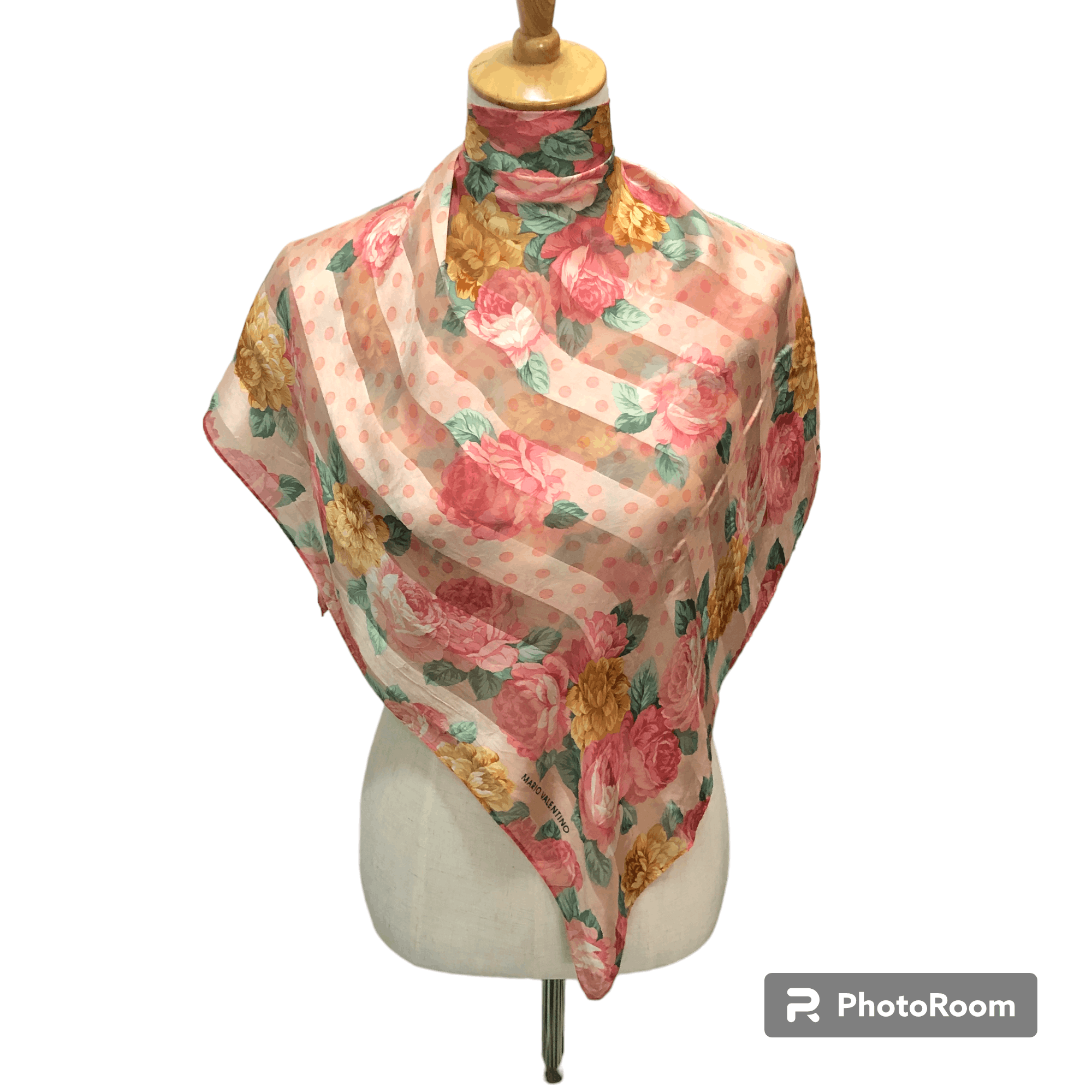 Mario Valentino Mario Valentino Luxury Floral Silk Scarf M1211 Size ONE SIZE - 1 Thumbnail