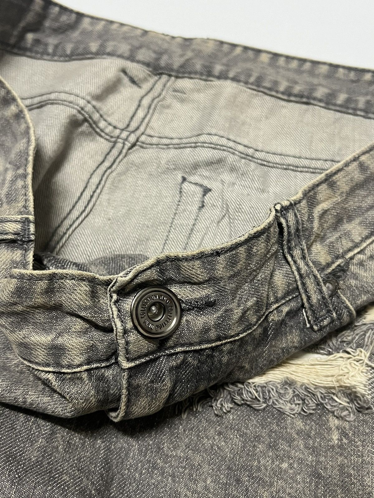 Japanese Brand DNM Collection Acid Wash Distressed Denim Size US 39 - 8 Thumbnail