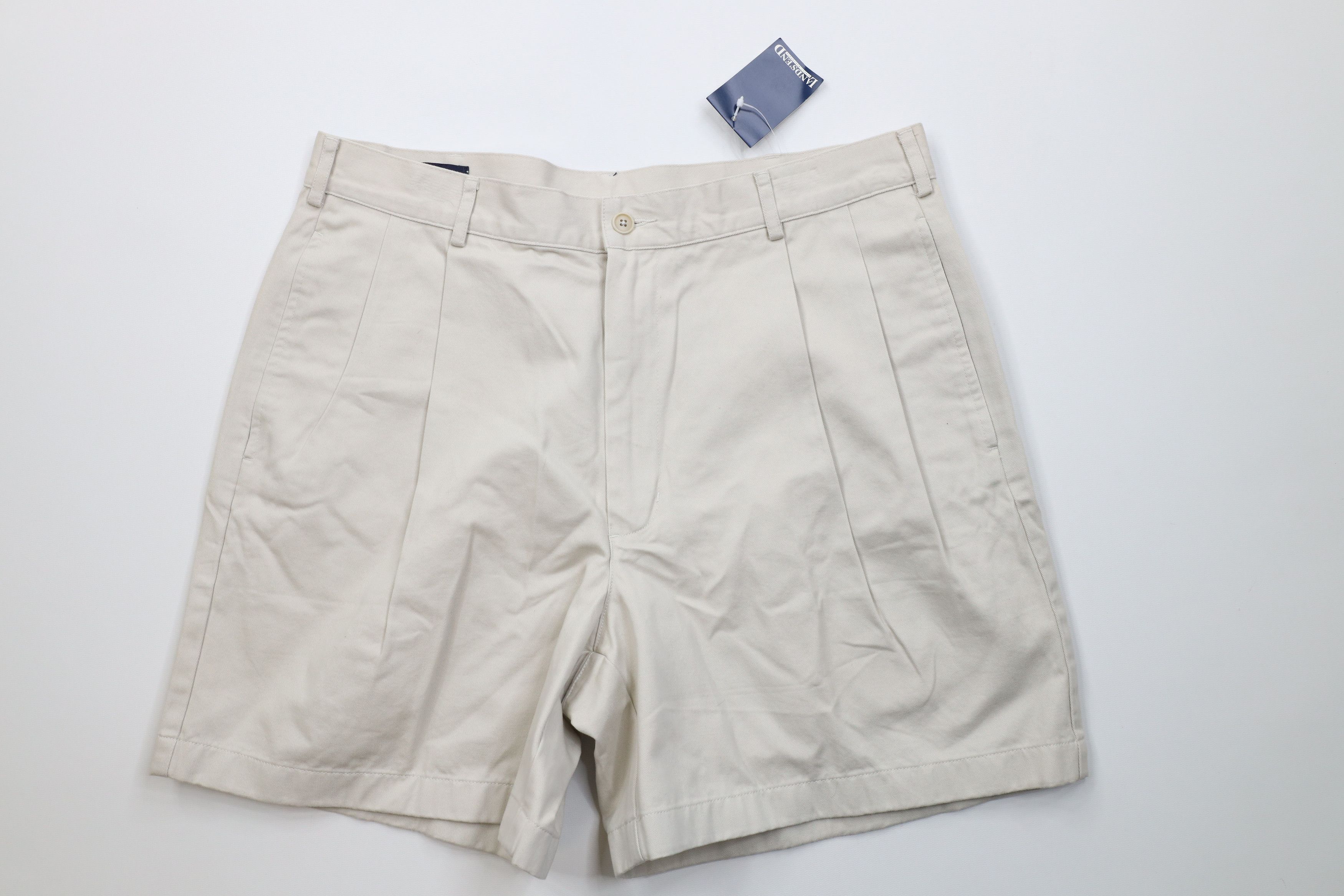 Lands' End Deadstock Vintage 90s Lands End Above Knee Chino Shorts Size US 34 / EU 50 - 1 Thumbnail