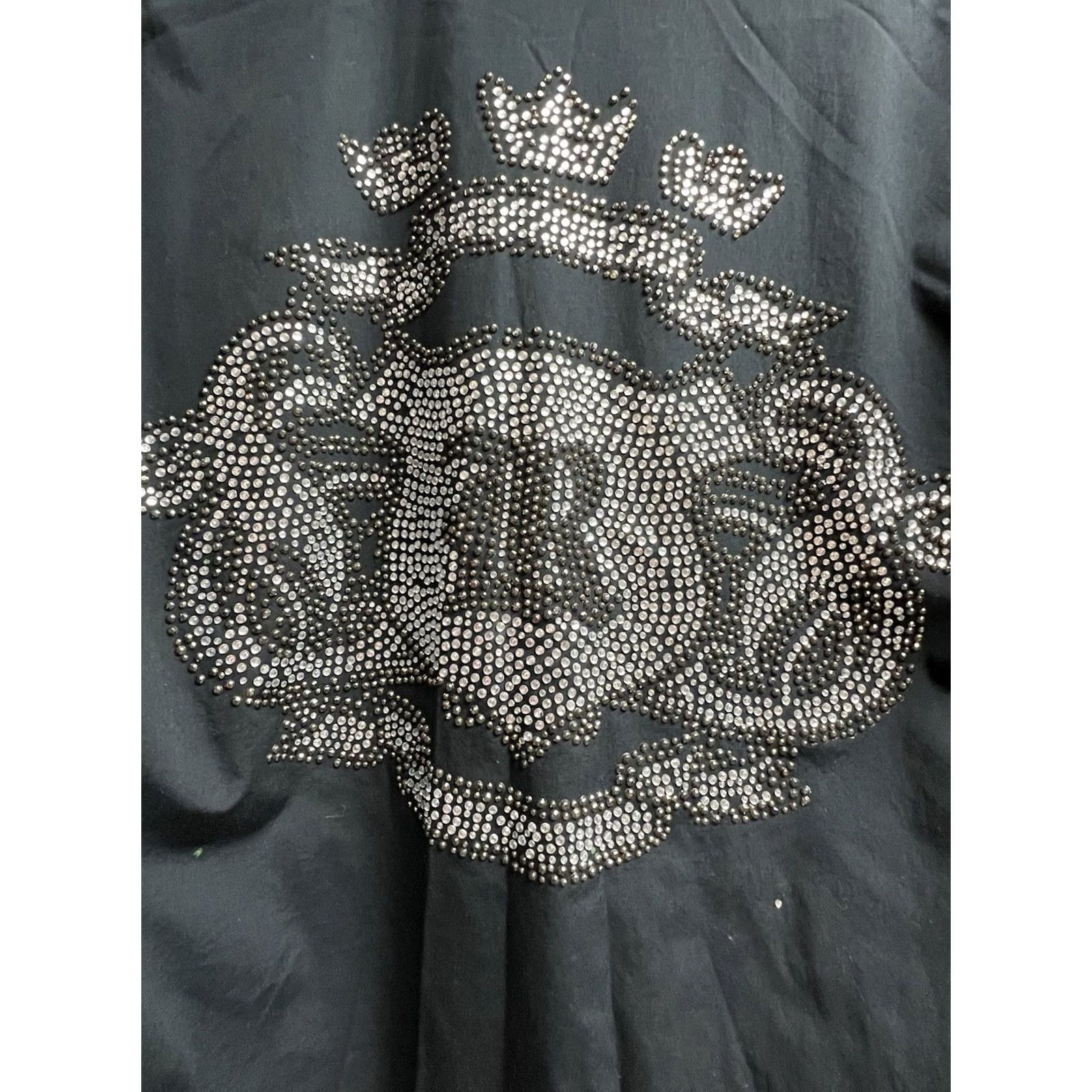 Roar ROAR Shirt Mens XL Button Up Black Embroidered Back Shoulders Long Sleeve Size US XXL / EU 58 / 5 - 5 Thumbnail