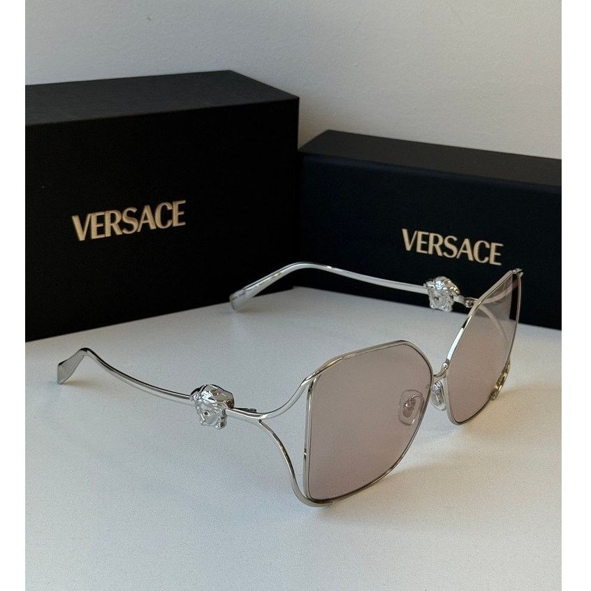 Versace NEW Versace VE2288 Silver Pink Mirror Medusa Sunglasses Size ONE SIZE - 1 Thumbnail