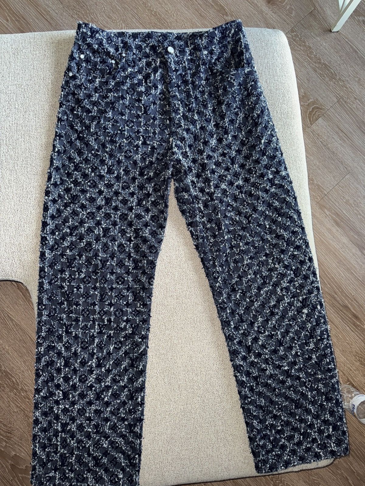 Louis Vuitton Louis Vuitton Flocked Monogram Denim Skate Pants Size US 32 / EU 48 - 1 Thumbnail