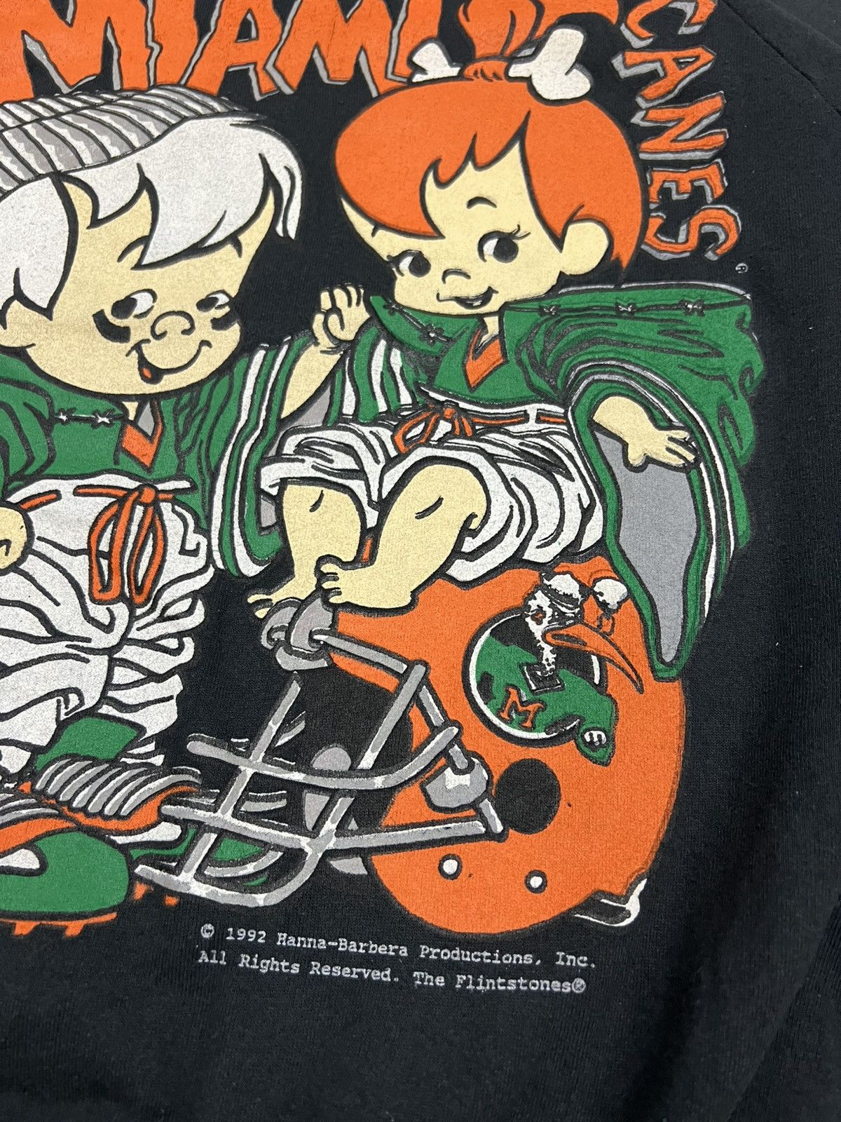 All Sport Vintage 1992 Miami Hurricanes x The Flintstones Sweatshirt Size US XL / EU 56 / 4 - 6 Thumbnail