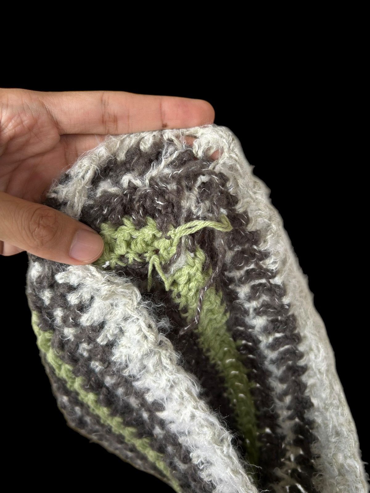 Japanese Brand × Kapital × Vintage Crochet Knitted handmade Hairy Beanie Hats Size ONE SIZE - 7 Thumbnail