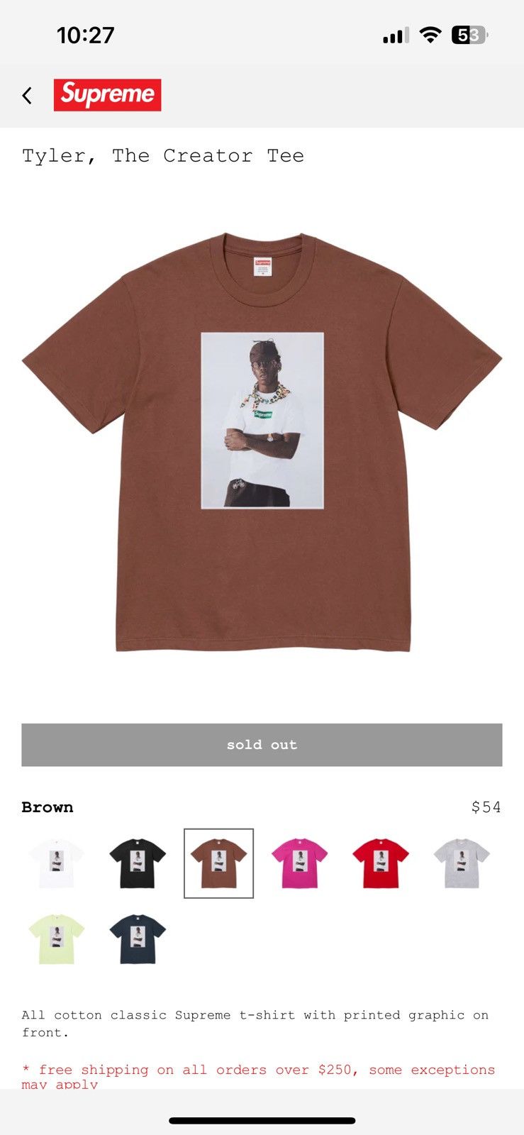 Supreme × Tyler The Creator Supreme Tyler the Creator Photo Tee Size US XL / EU 56 / 4 - 1 Thumbnail