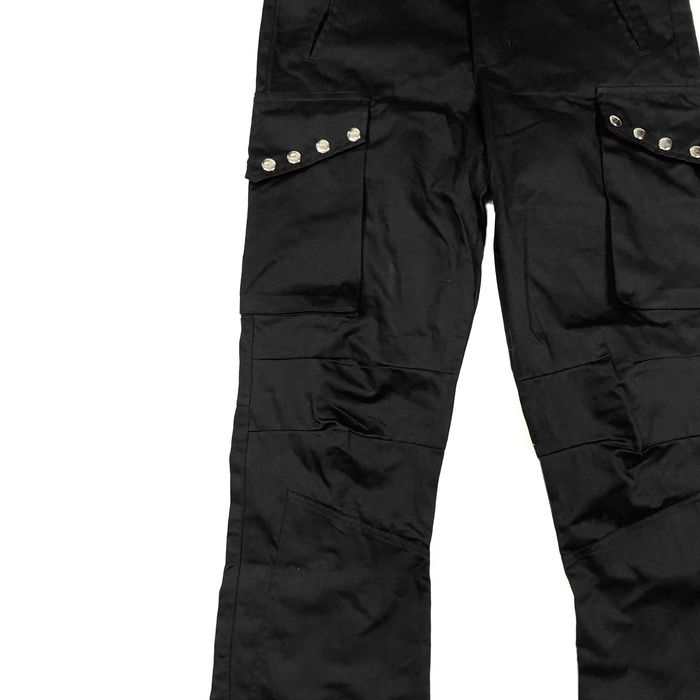 Vintage zipper rivet flared yuppie punk remake cargo pants Grailed