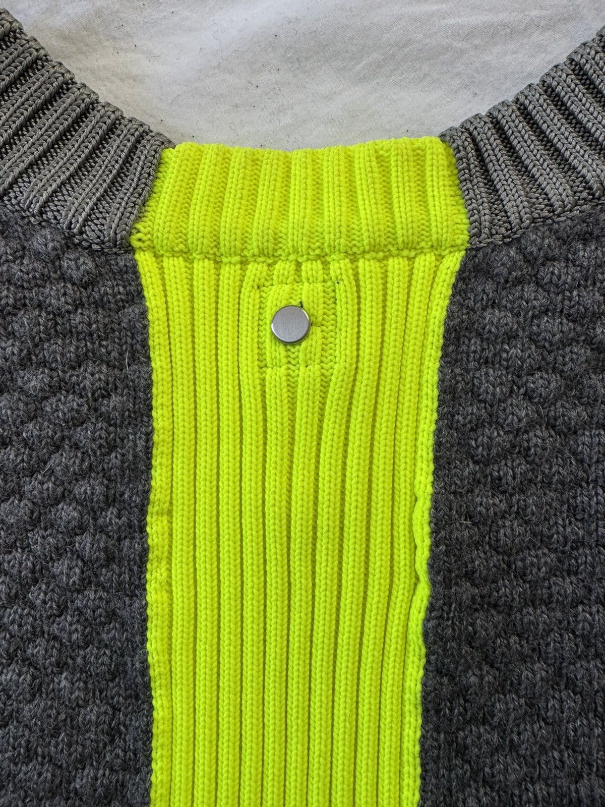 OAMC Knit sweater with neon stripe Size US M / EU 48-50 / 2 - 3 Thumbnail