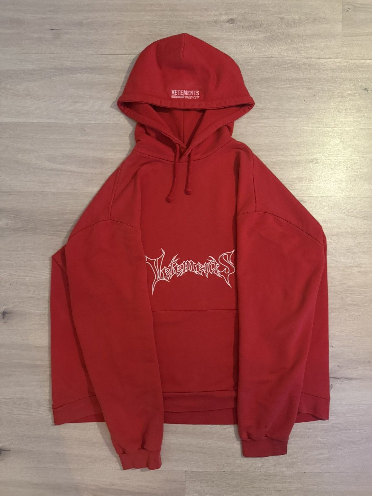 Vetements Vetements “Official Fake” Seoul Exclusive OG Metal Hoodie Size US M / EU 48-50 / 2 - 1 Thumbnail