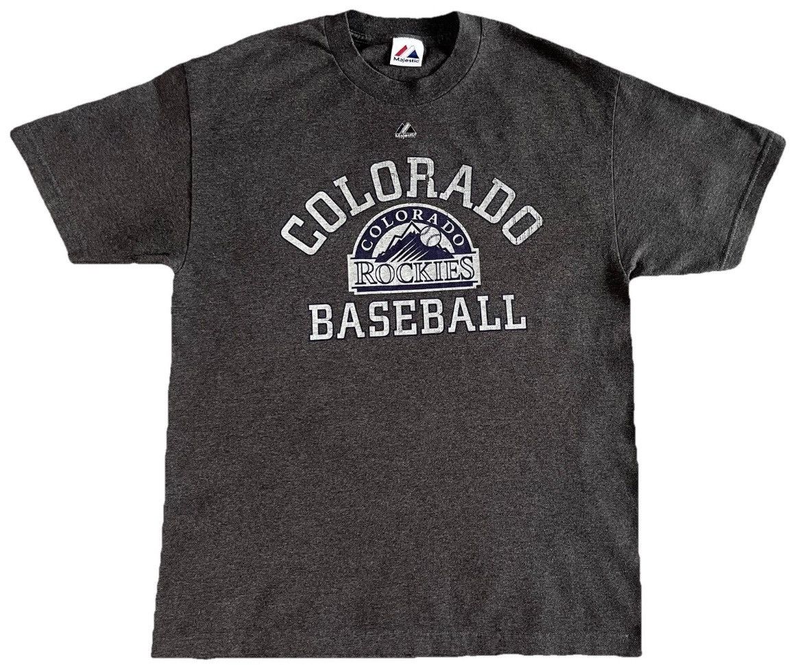 Vintage Colorado Rockies T-Shirt Gray Large Mlb Sports, Men's