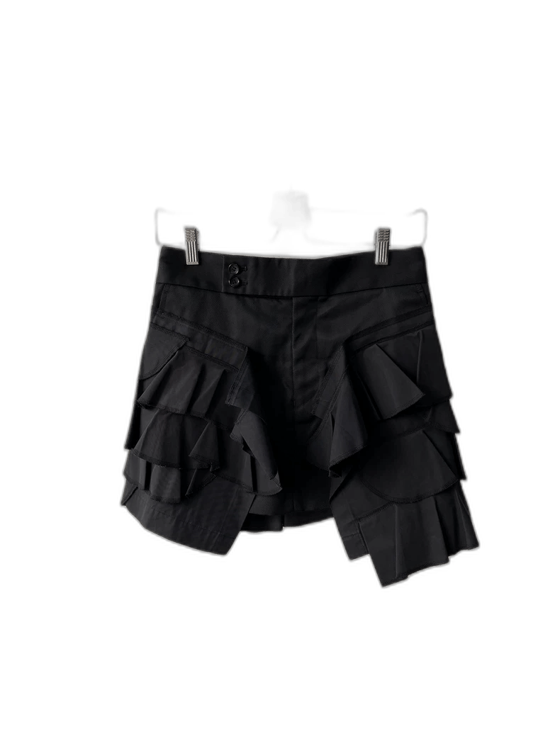 comme des garcons ruffled skirt in black