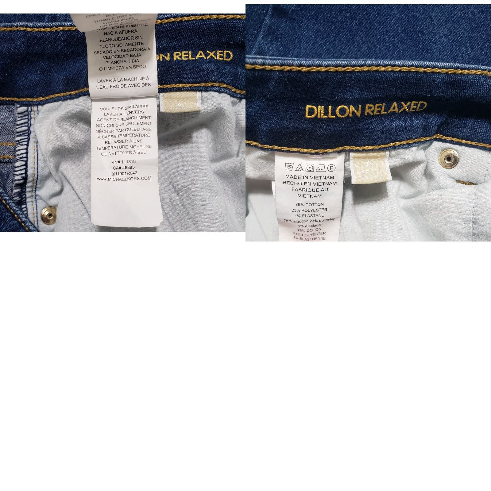 Michael Kors Michael Kors Dillon Relaxed Jeans Womens Size 6 Blue 31×29 Stretch Denim 5-Pocket Design Sheer? Size 28" / US 6 / IT 42 - 8 Thumbnail