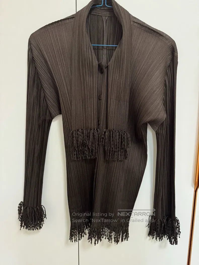Issey Miyake Issey Miyake Fringed Scarf Pleated Top Size M / US 6-8 / IT 42-44 - 6 Thumbnail
