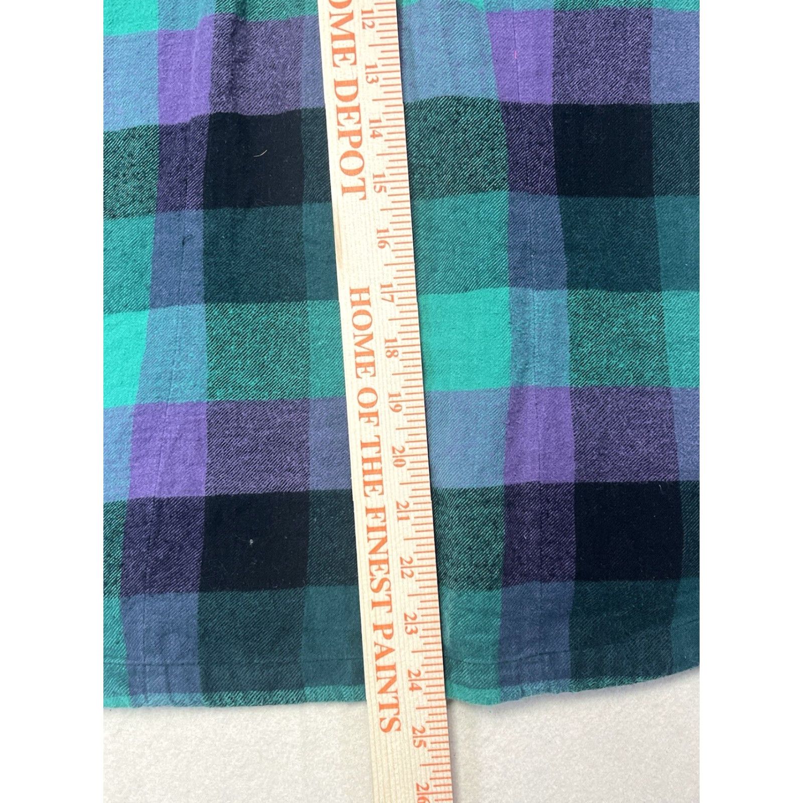 O'Neill O'Neill Women's Plaid Button-Down Shirt Size M Green Purple Multicolor Long Sleeve Casual Knit 100% Cotton Button-Up Shirt Womens Size M / US 6-8 / IT 42-44 - 4 Thumbnail