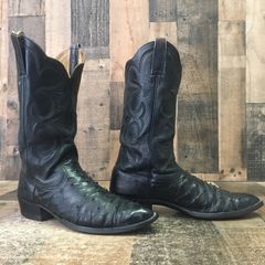 T.O. Stanley Handmade Cowboy Boots - Brown Full Quill Ostrich - Wmns Size  9.5B