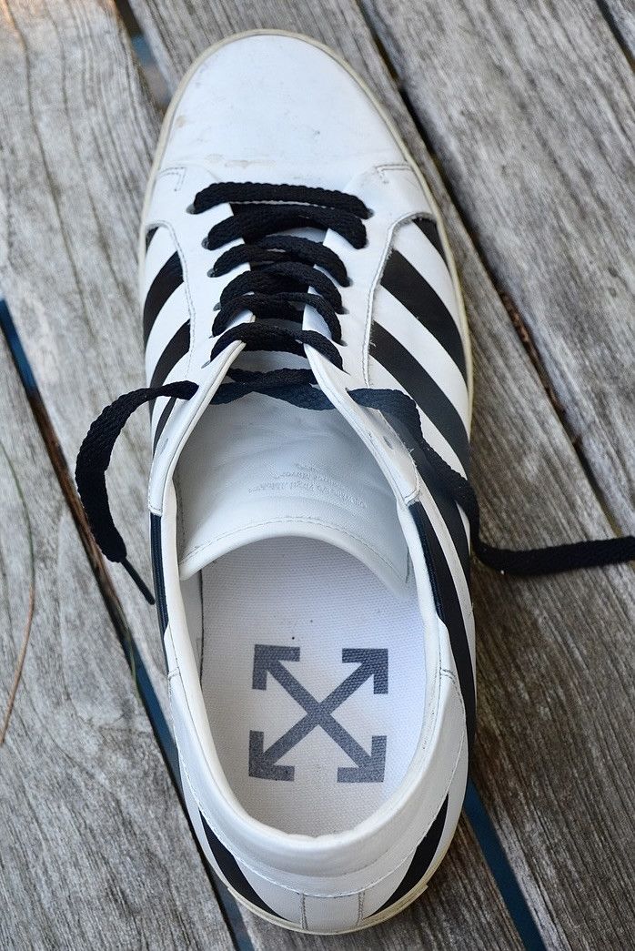 Off-White Off-White Diagonal Stripe Low Sneakers White Size 41 / US 8 Size US 8 / EU 41 - 2 Thumbnail