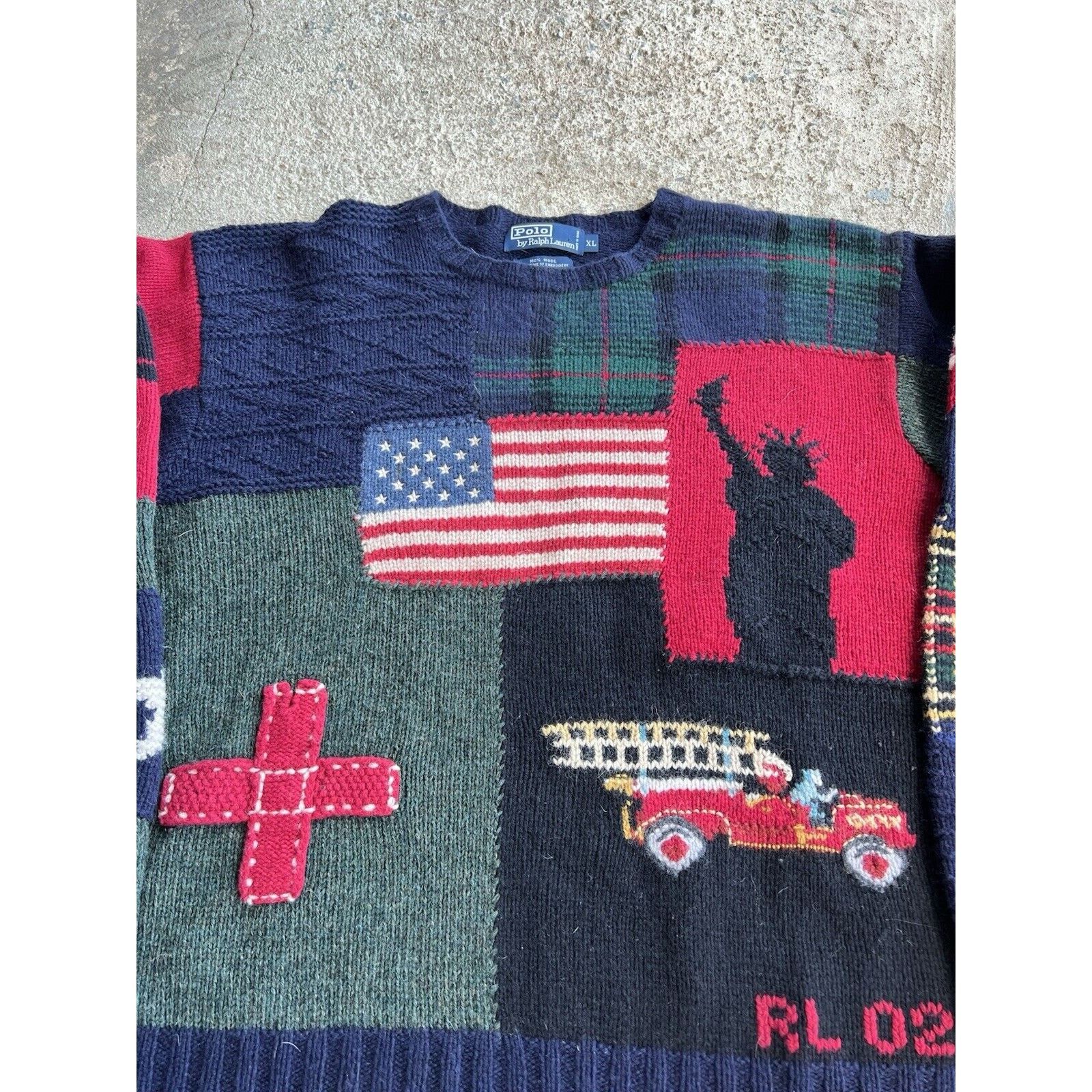 Polo Ralph Lauren Polo Ralph Lauren Sweater Patchwork 9/11 Tribute Flag XL Size US XL / EU 56 / 4 - 3 Thumbnail