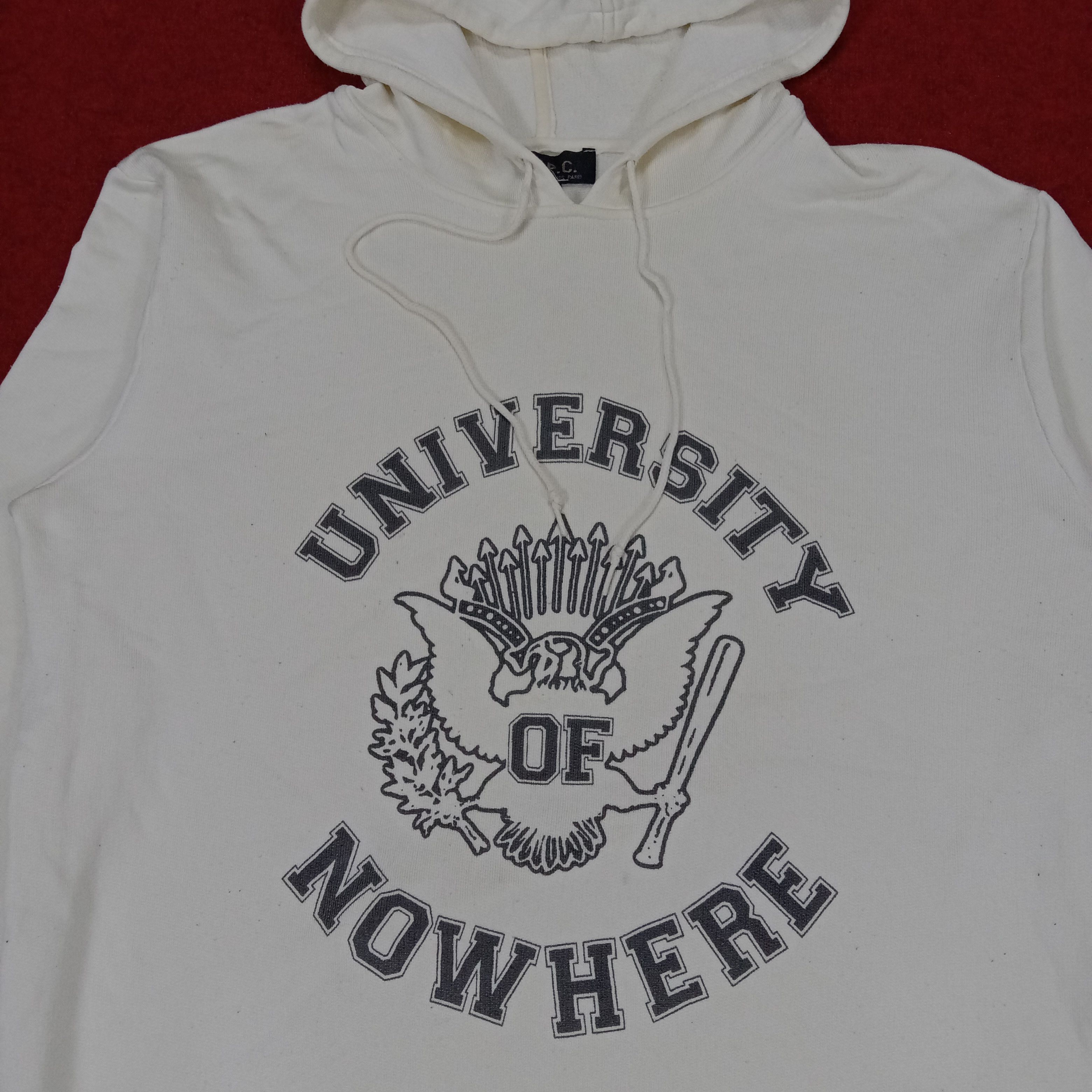 APC University Of Nowhere Center Design Hoodies
