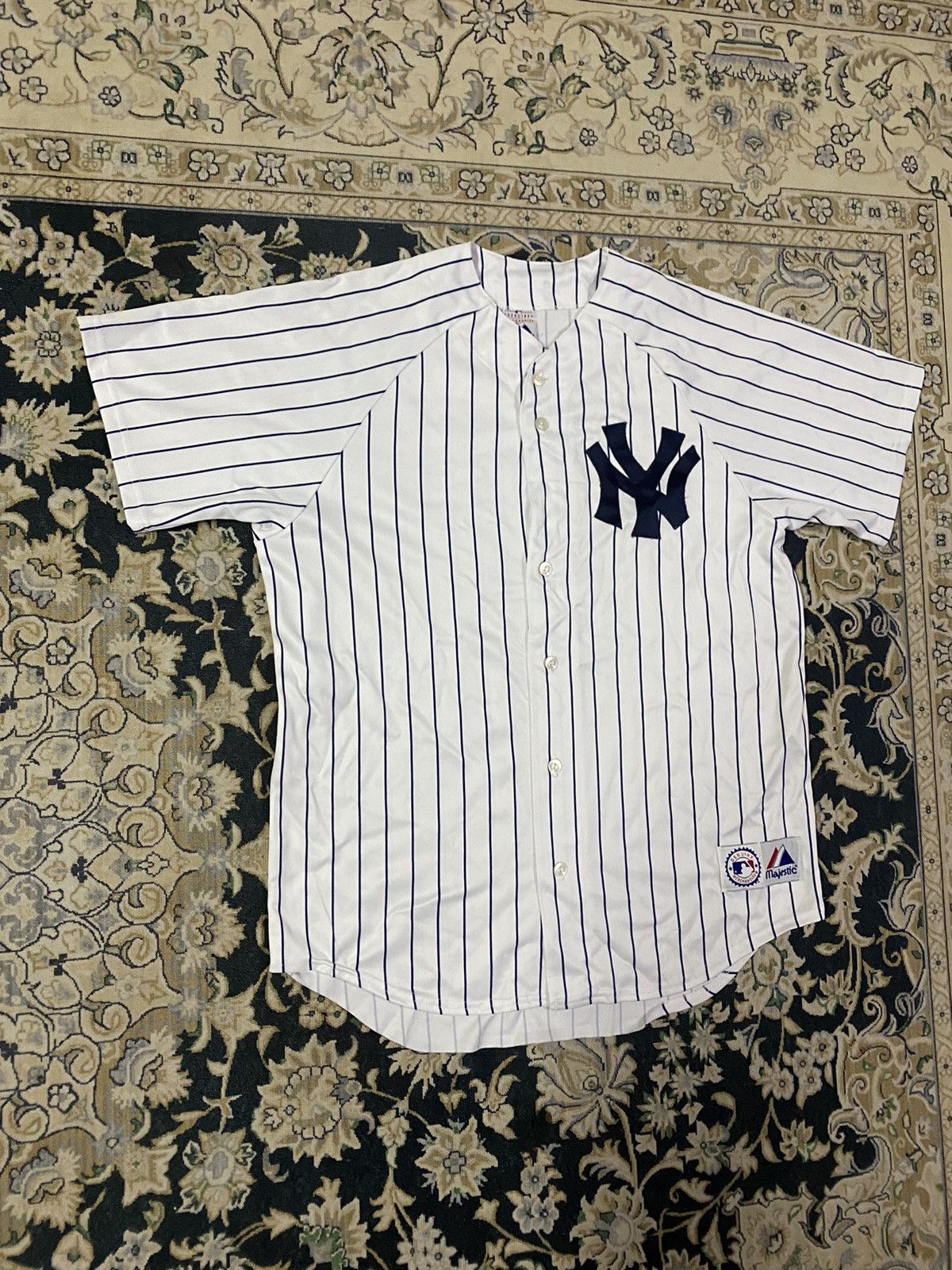 Majestic Vintage Majestic New York Yankees Pullover Jersey Size US L / EU 52-54 / 3 - 3 Thumbnail