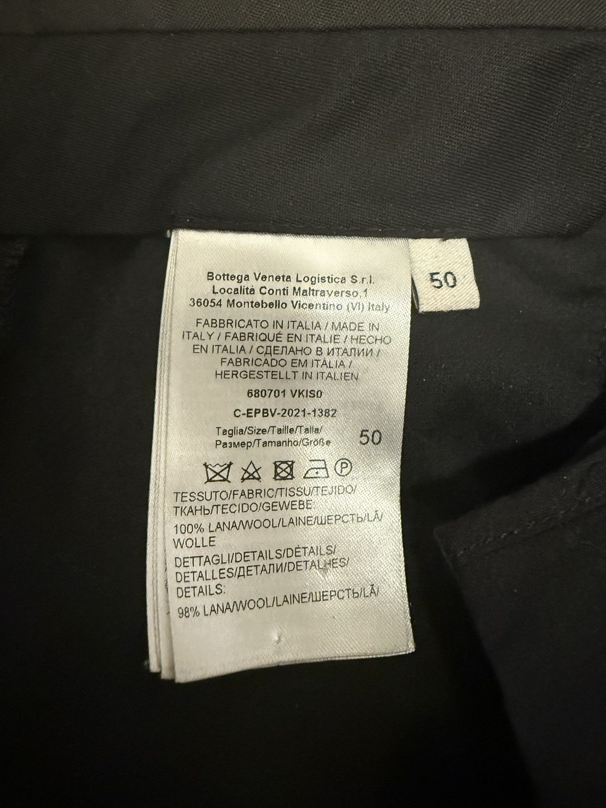 Bottega Veneta Bottega Veneta Black Wool Straight Dress Pants Size US 34 / EU 50 - 8 Thumbnail