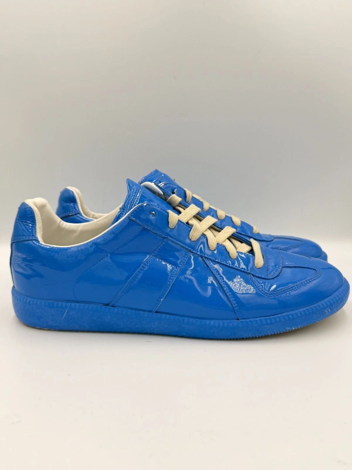 Maison Margiela Maison Margiela Replica German Army Trainer Blue Patent GAT Size US 9 / EU 42 - 2 Thumbnail