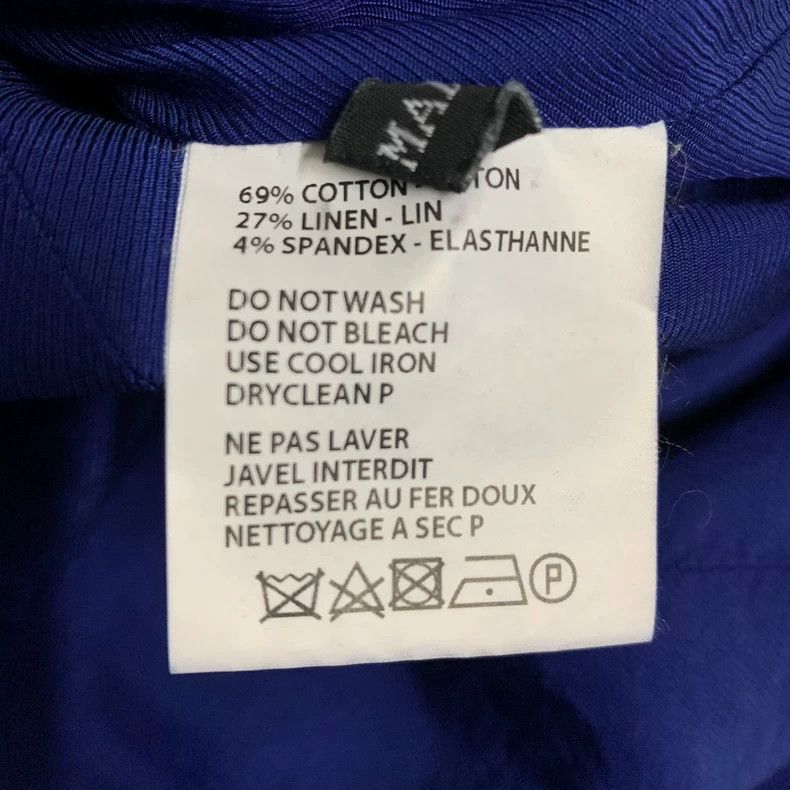 Haider Ackermann Haider Ackermann Blue cotton blended with ink long coat Size 46L - 5 Thumbnail