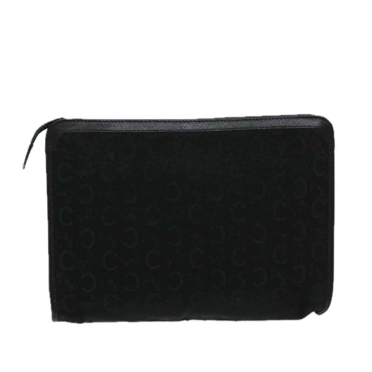 Celine CELINE C Macadam Canvas Clutch Bag Black Size ONE SIZE - 3 Thumbnail