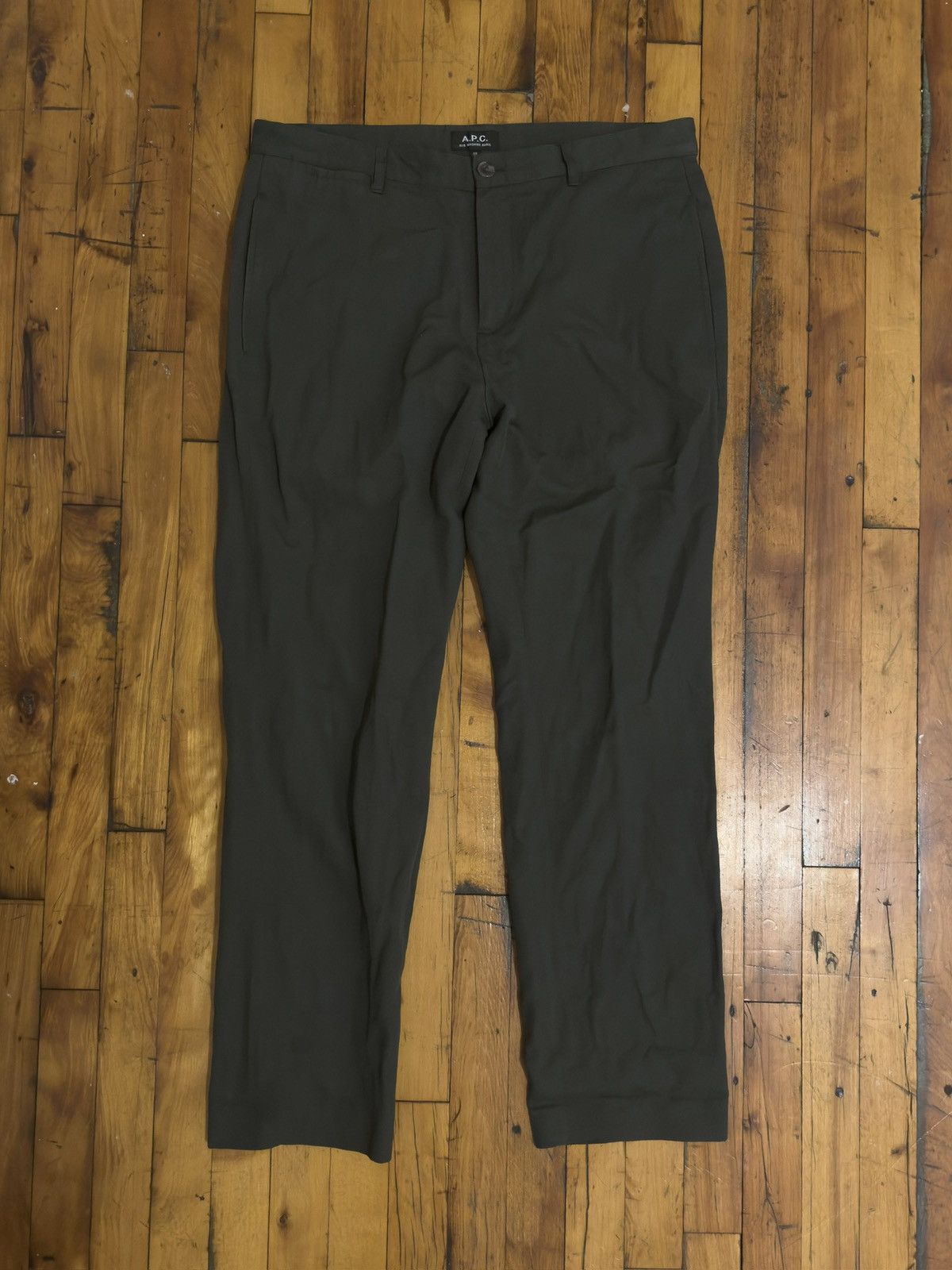 image of A P C Rue Madame Paris Pant, Size 33 in Olive, Men's